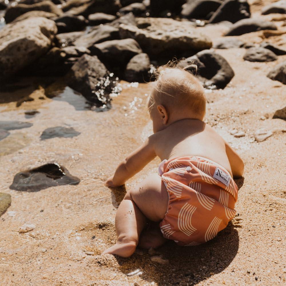 Paquete de 3 Pañales de Natación Reutilizables Nora's Nursery - Talla Única Ajustable Tropical