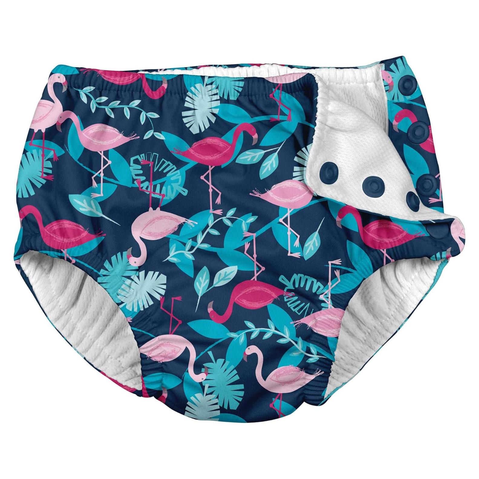 Pañal de Natación Reutilizable i Play 3T Marino Flamenco