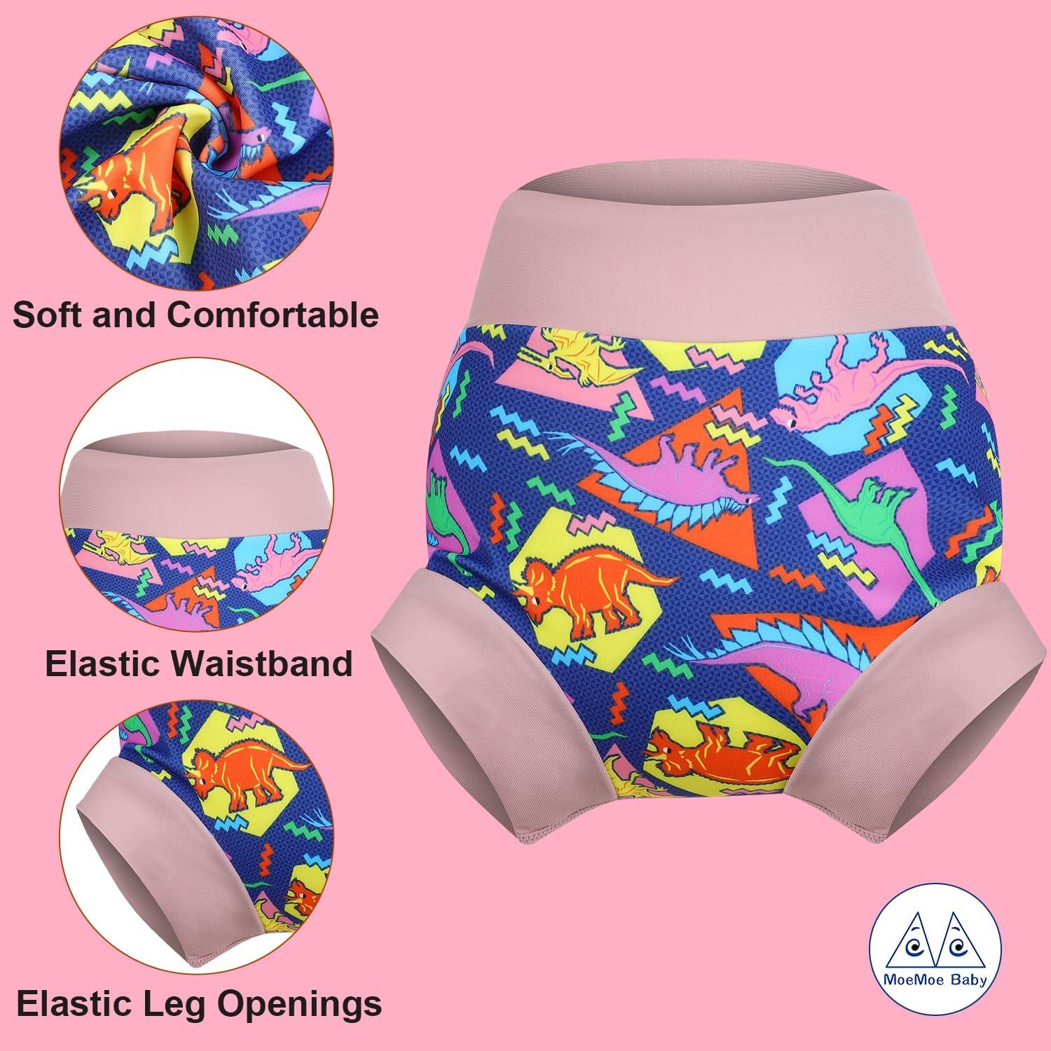 Pañal de Natación Reutilizable MoeMoe 2T Rosa Impermeable