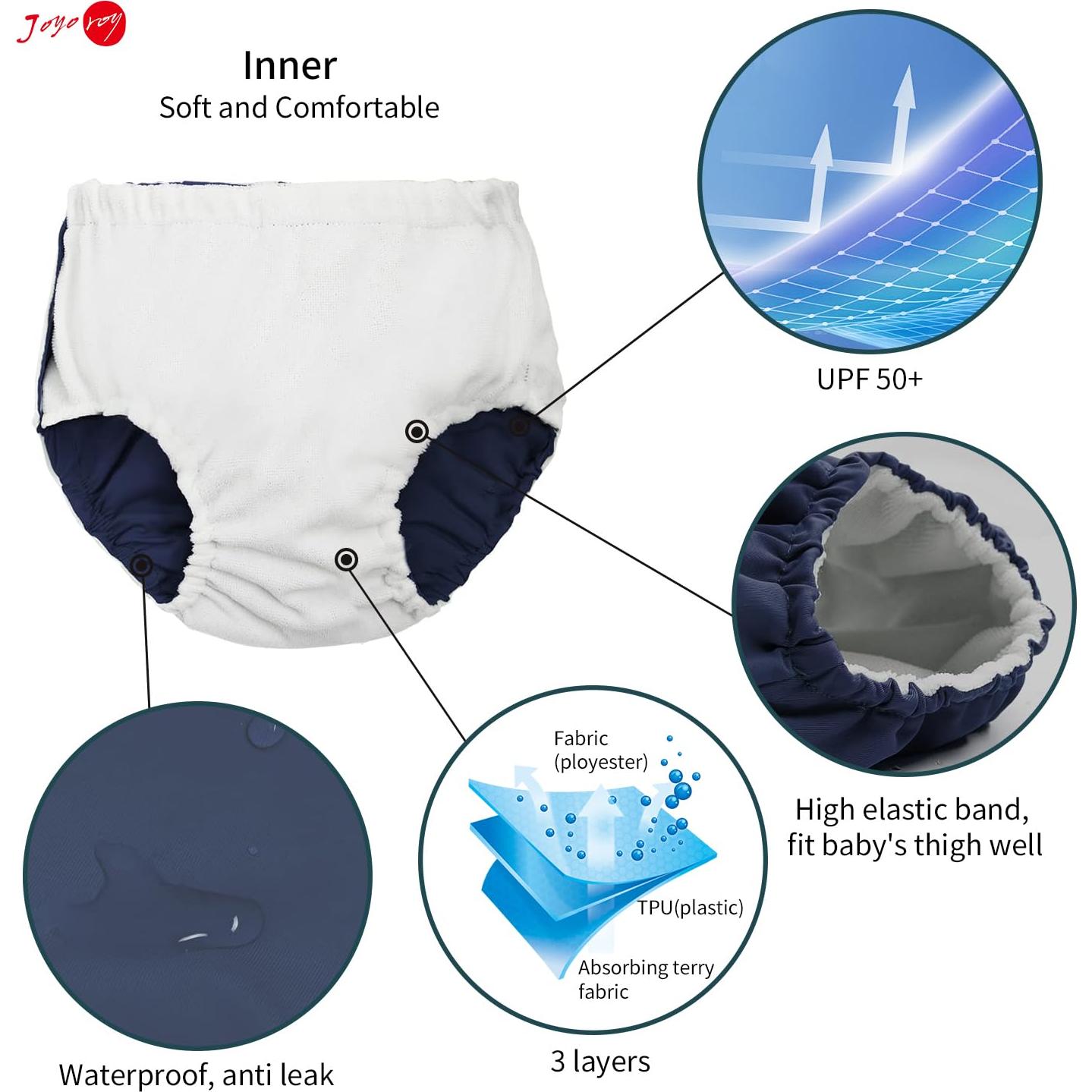 Pañales de Natación Reutilizables Joyo Roy 2 Pcs 3T Unisex