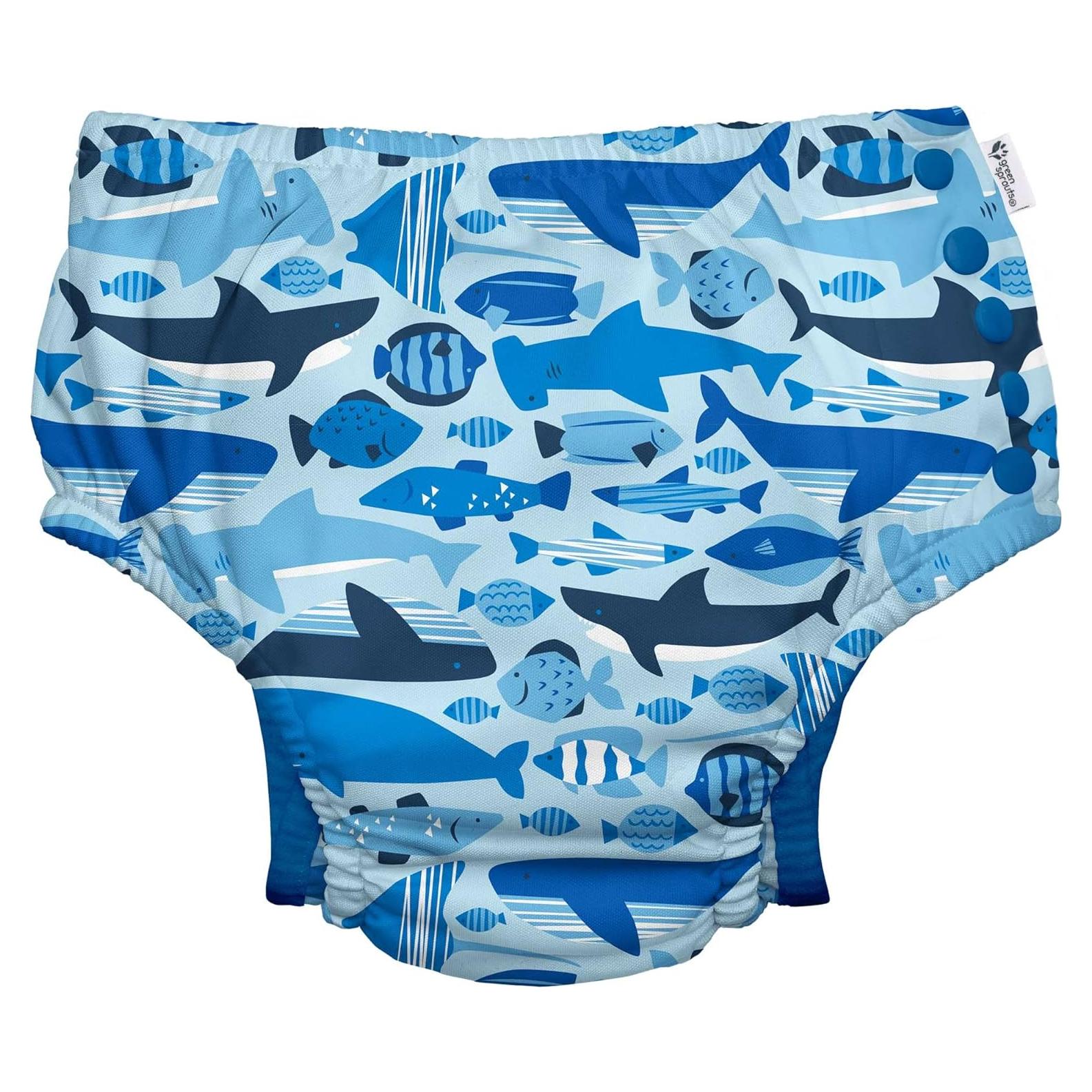 Pañal de Natación Reutilizable i play Eco Snap UPF 50 Azul