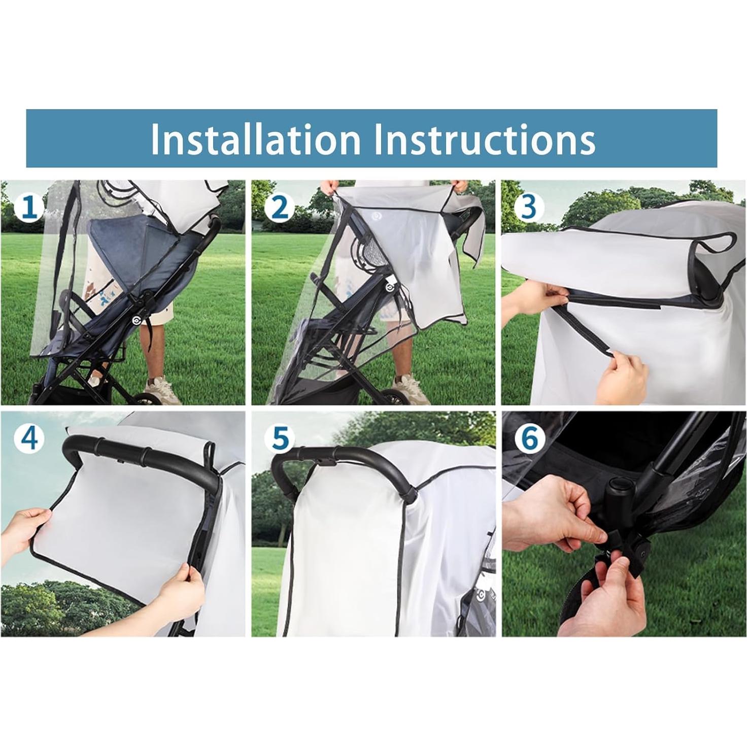 Cubierta de Lluvia para Cochecito Amorbase XL Impermeable