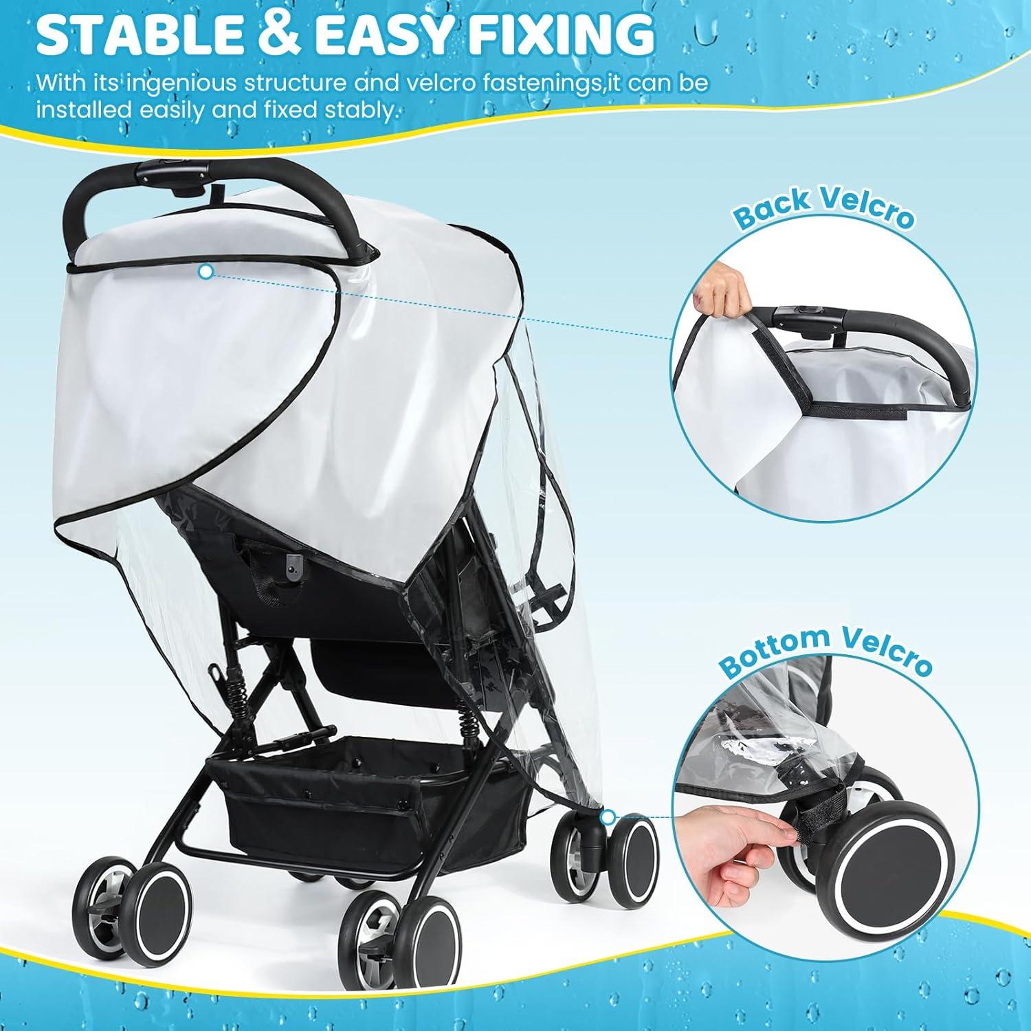 Cubierta de Lluvia Universal IvyWind para Cochecito - Impermeable