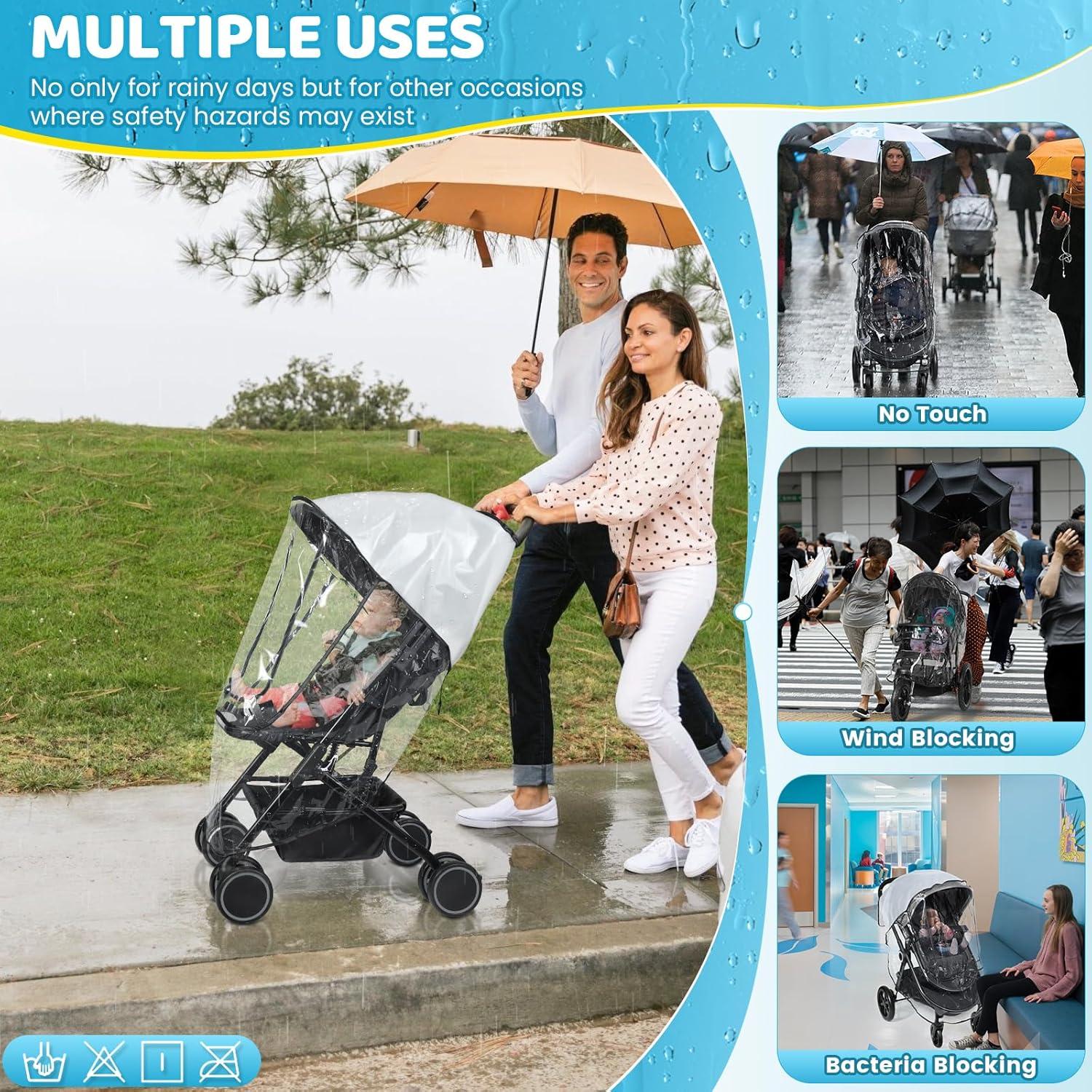 Cubierta de Lluvia Universal IvyWind para Cochecito - Impermeable