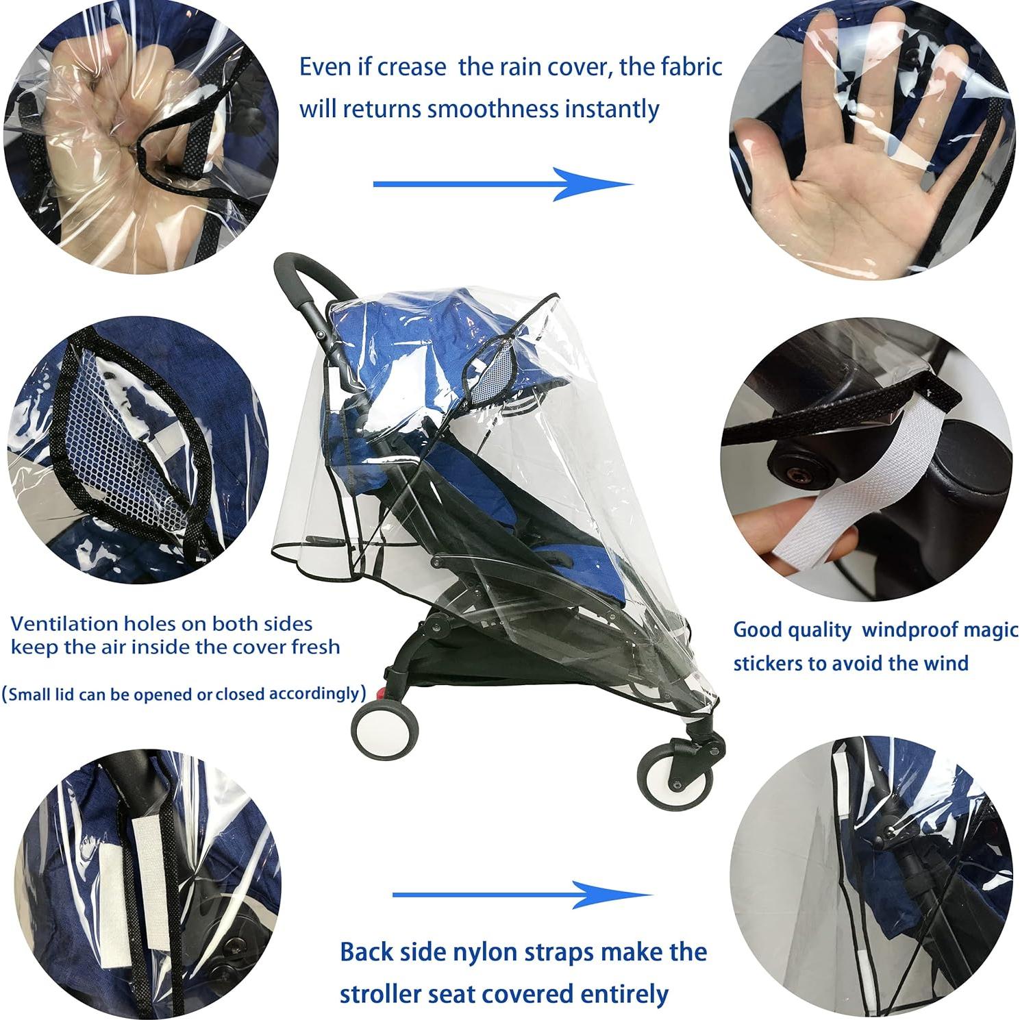 Cubierta de Lluvia Universal para Cochecito de Bebé LLUFO - EVA Impermeable