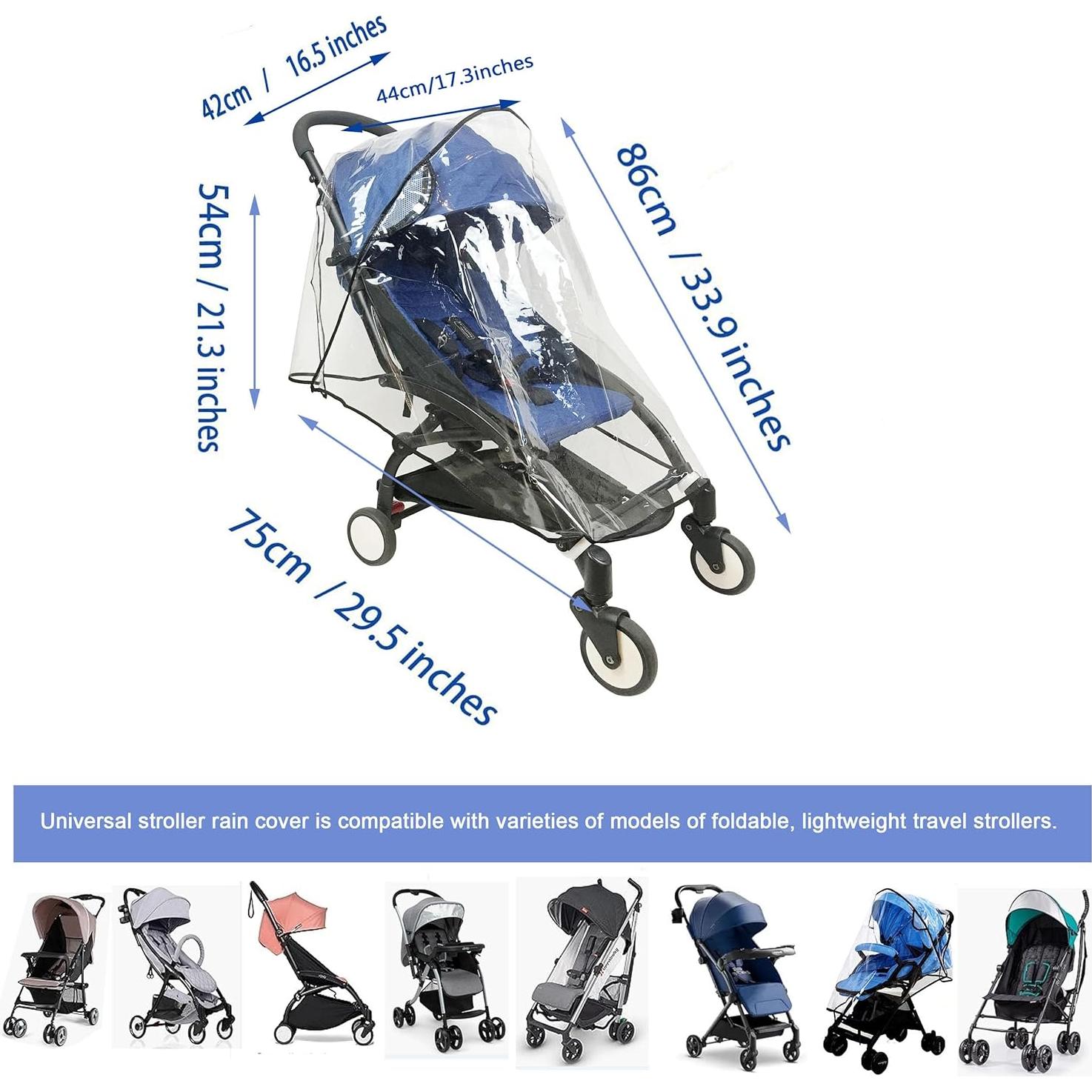 Cubierta de Lluvia Universal para Cochecito de Bebé LLUFO - EVA Impermeable