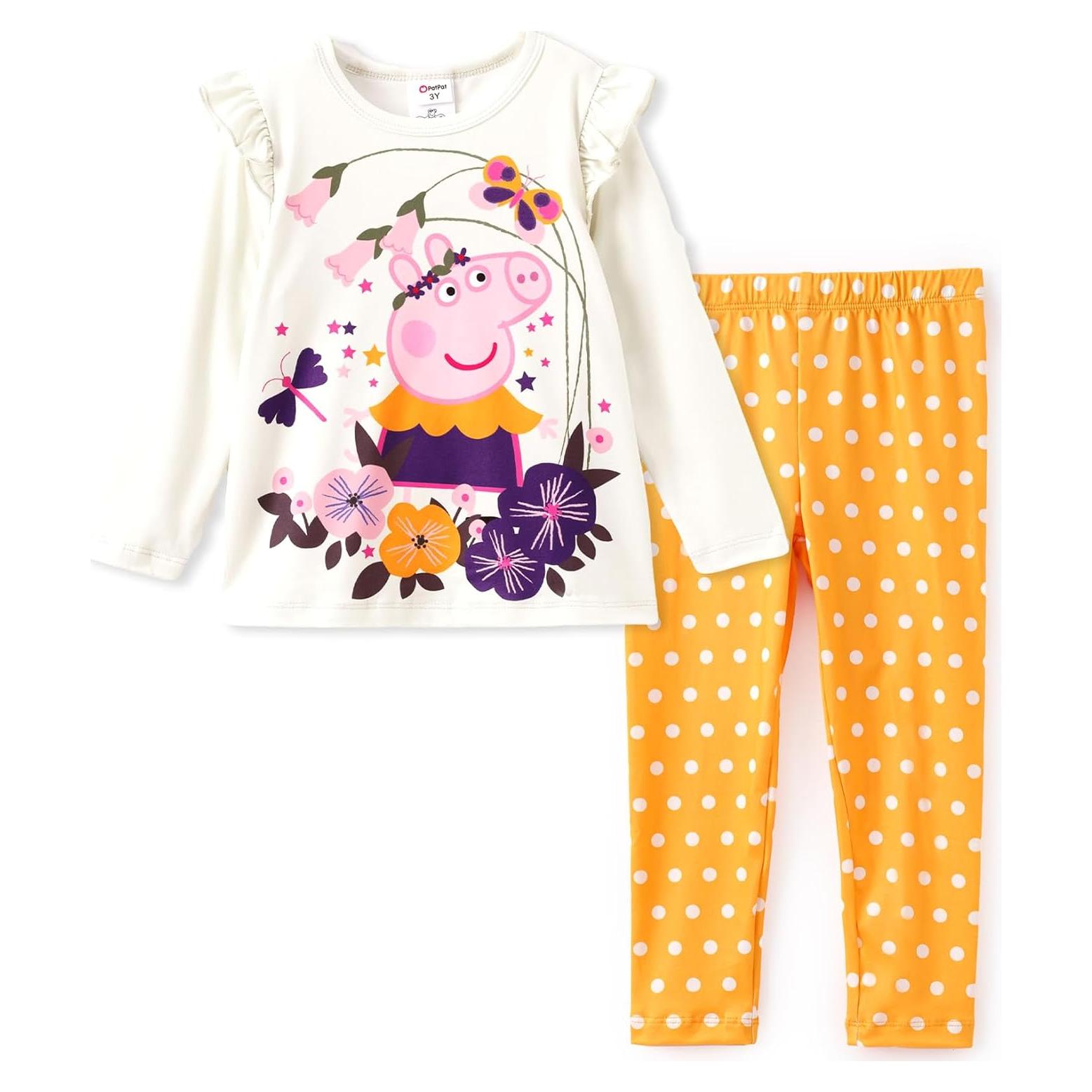 Conjunto Peppa Pig Niñas 2 Piezas Camiseta y Pantalón