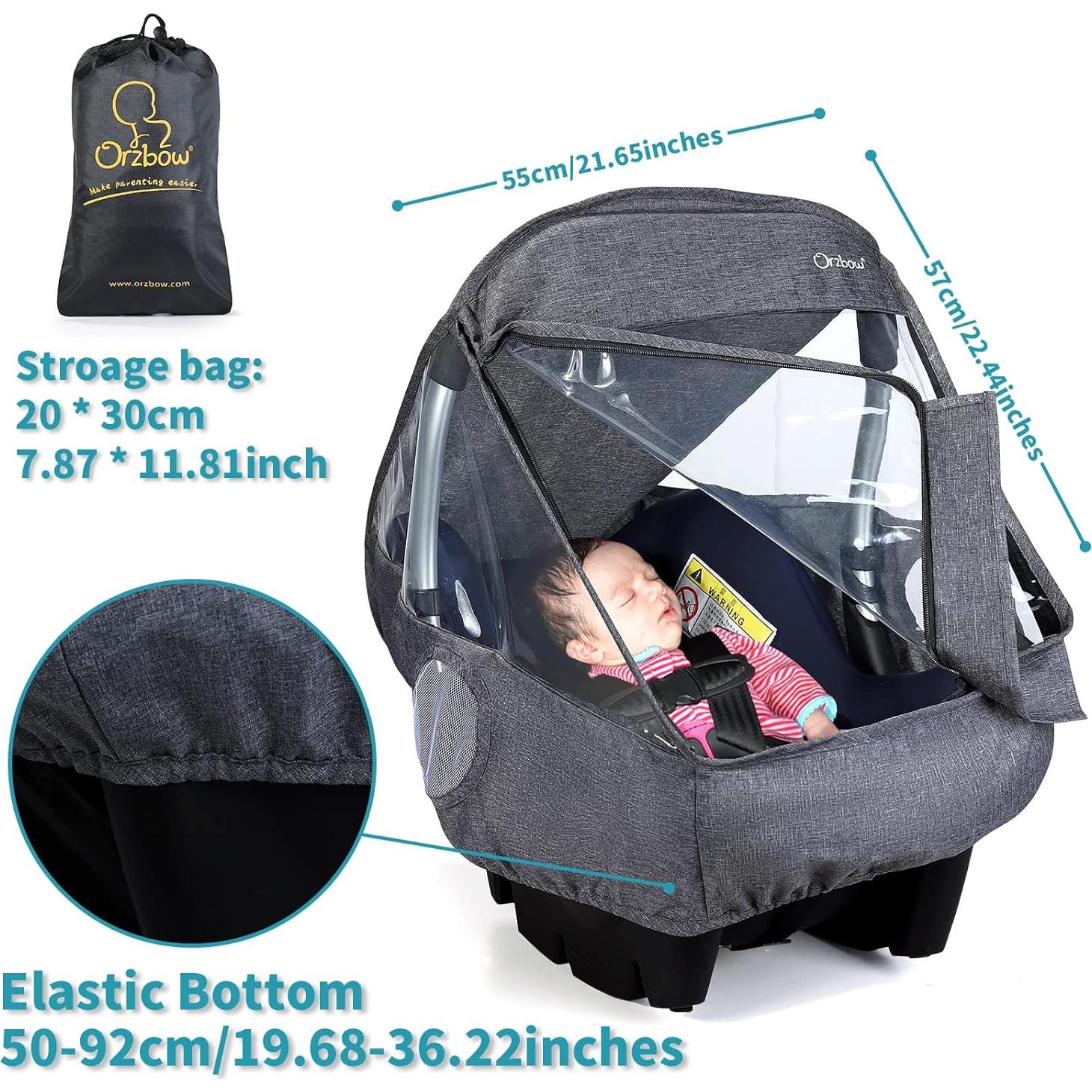 Cubierta de Lluvia Universal para Asiento de Auto Orzbow - Negro