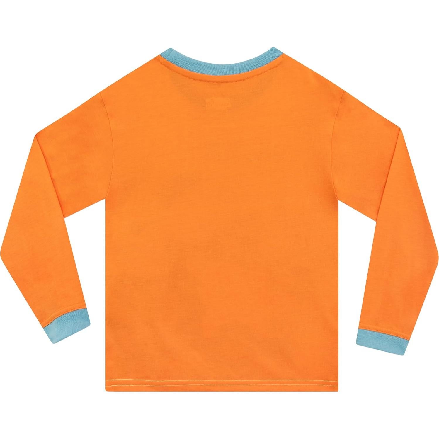 Pijamas George Pig para Niños - Conjunto Manga Larga Naranja