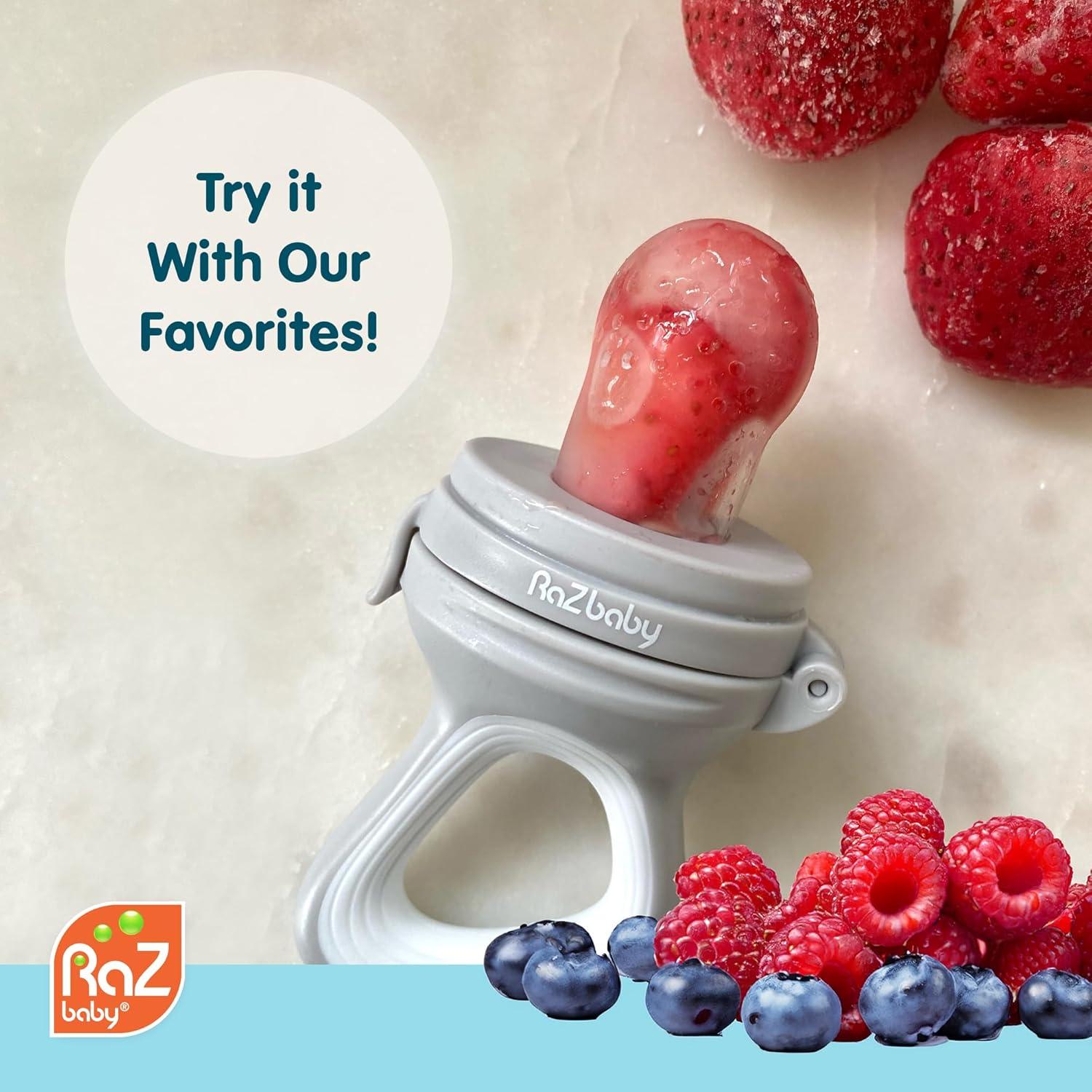 Alimentador de Sólidos RaZbaby 2 Piezas Azul y Naranja - Libre de BPA