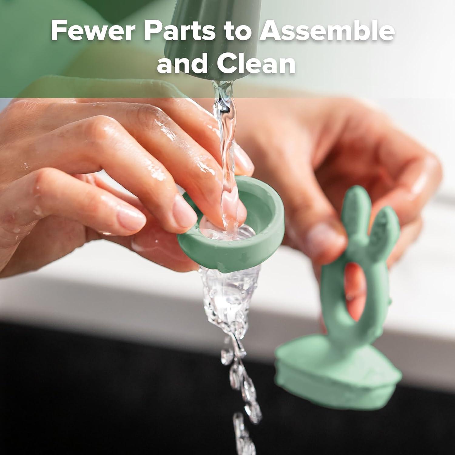 Combo Alimentador de Frutas y Moldes Popsicle Haakaa Verde