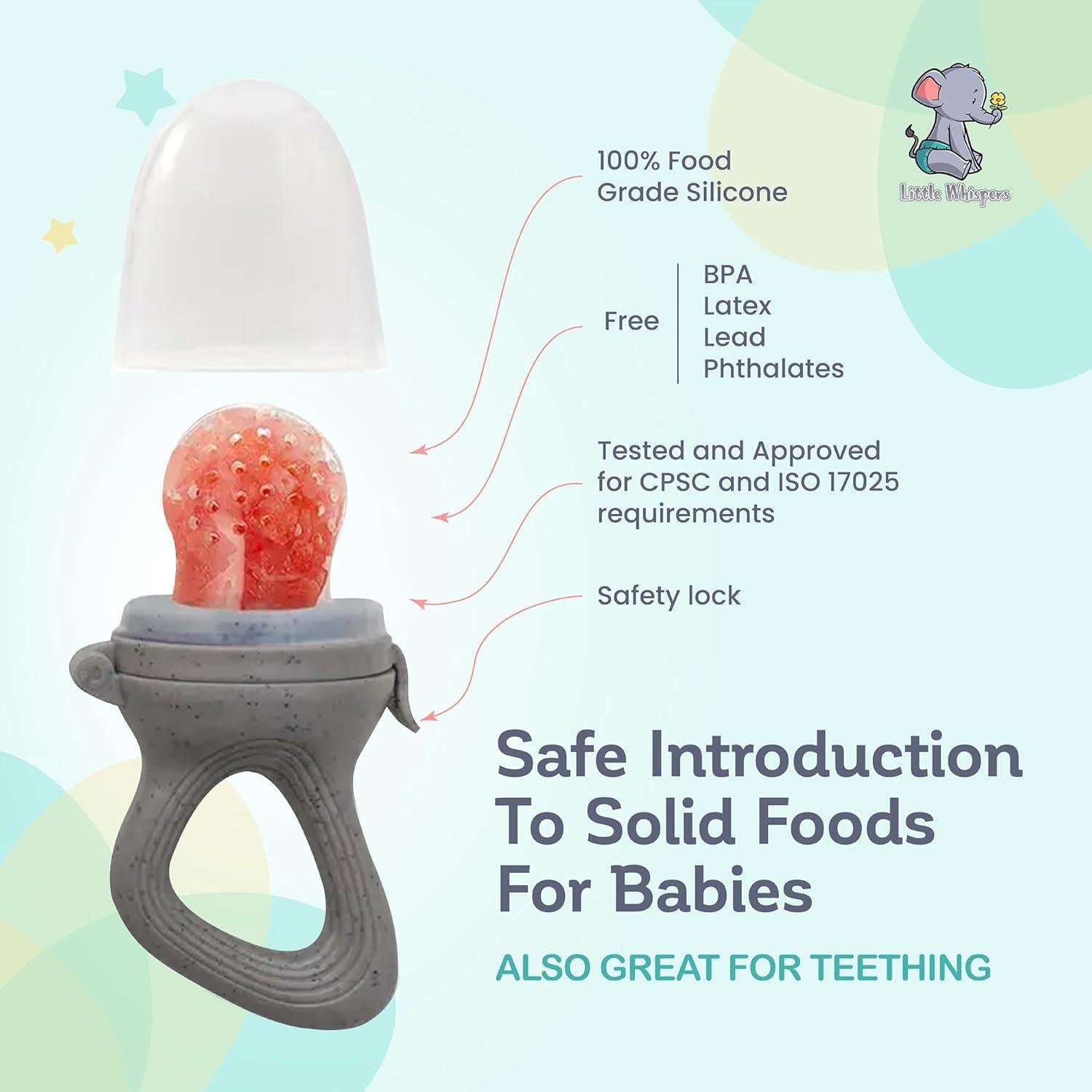 Chupete Alimentador de Frutas LittleWhispers - Set de 2