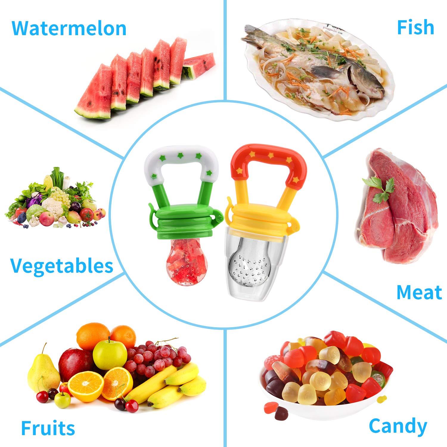 Chupete de Alimentos para Bebé Welcoyo - 3 Pcs + 6 Tetinas