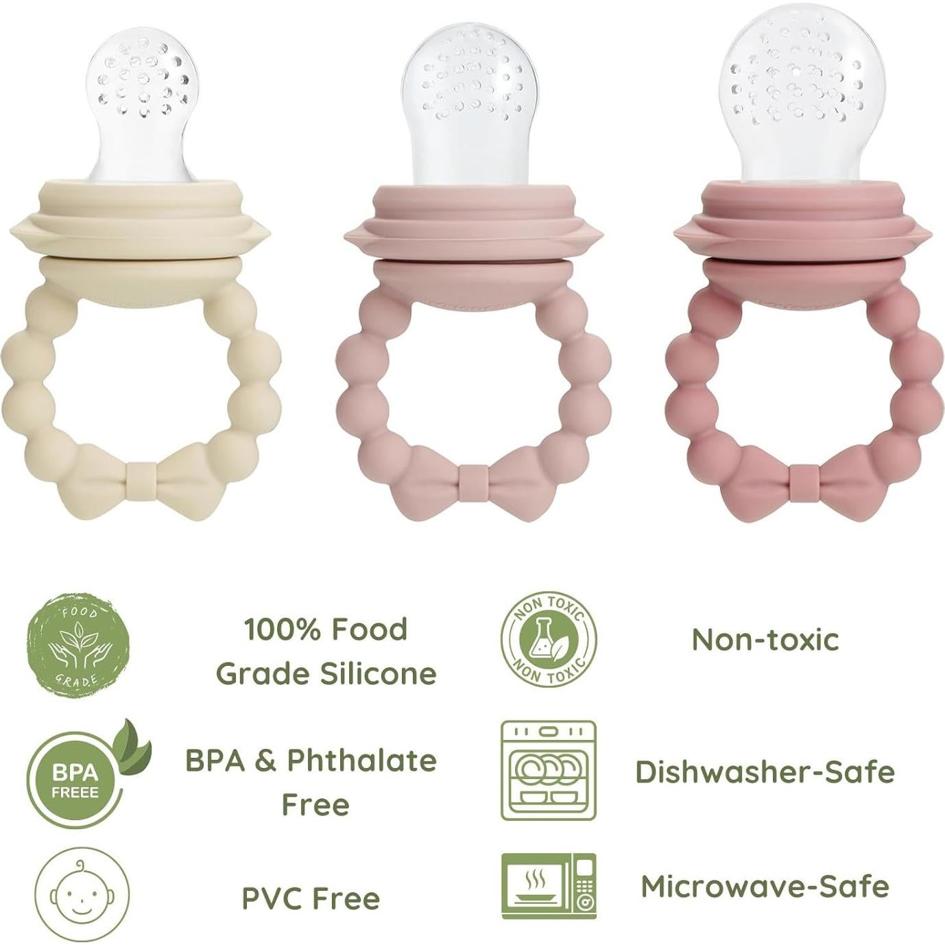 Chupete Alimentador de Frutas PandaEar - 3 Tamaños Silicona BPA Free