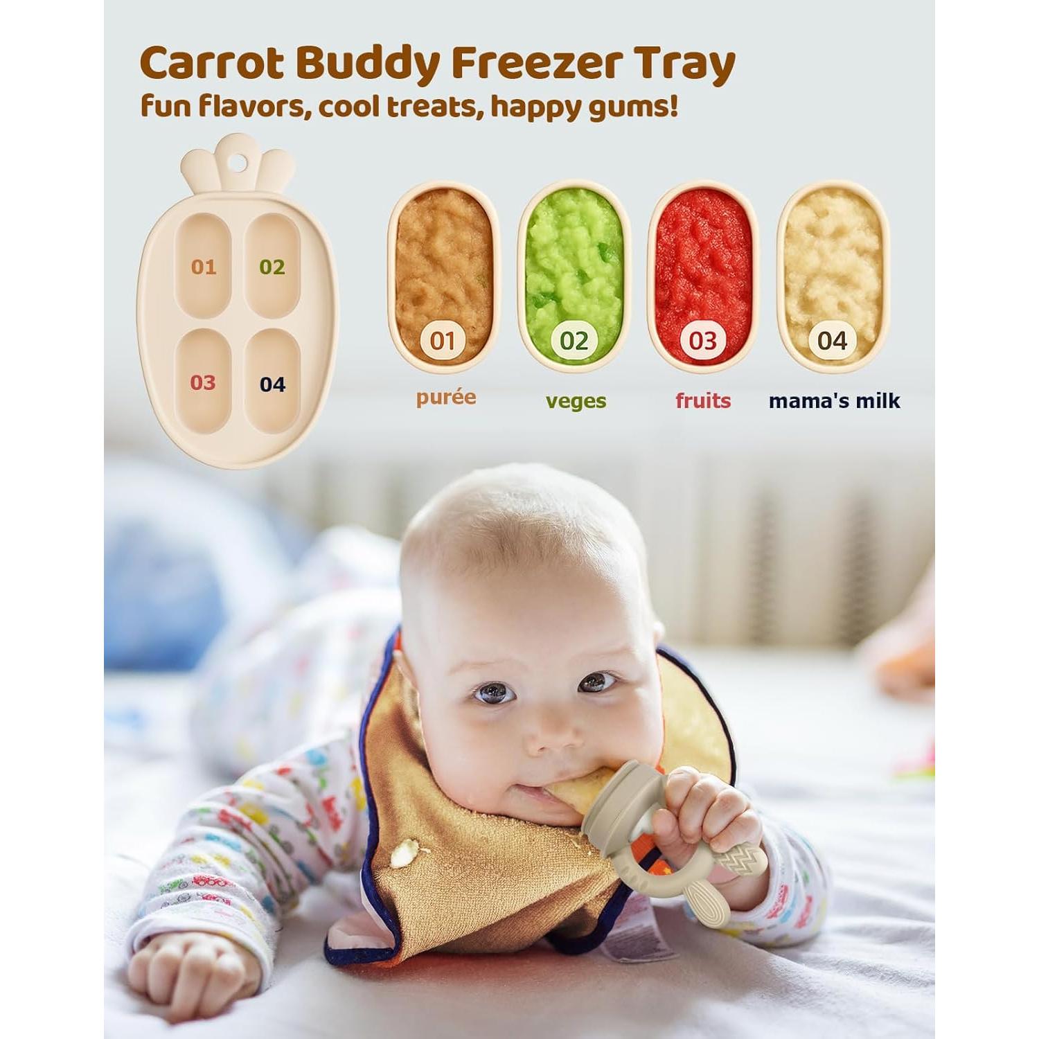 Alimentador de Frutas para Bebés Silicona Grado Alimenticio