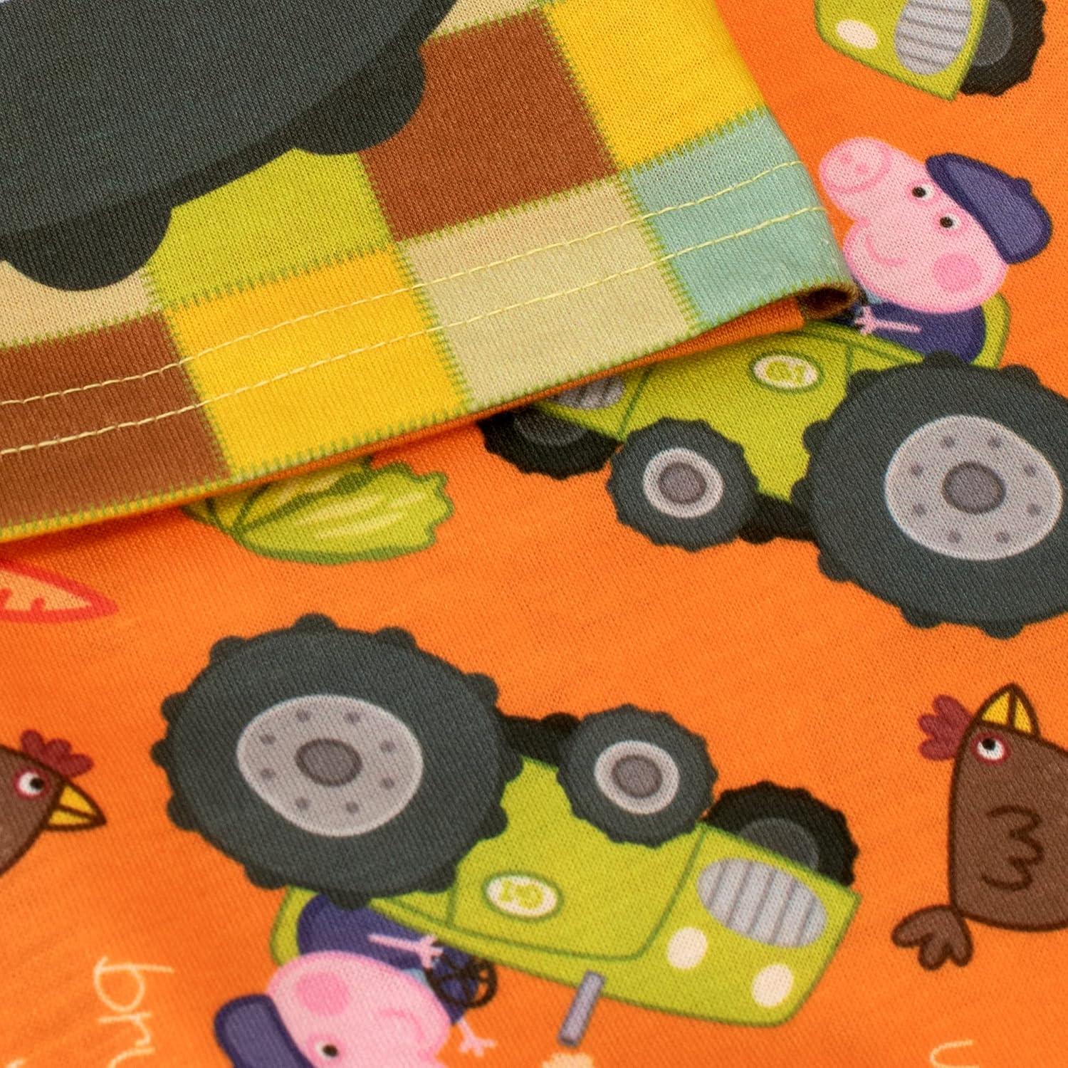 Pijamas George Pig para niños con tractor naranja 5 años