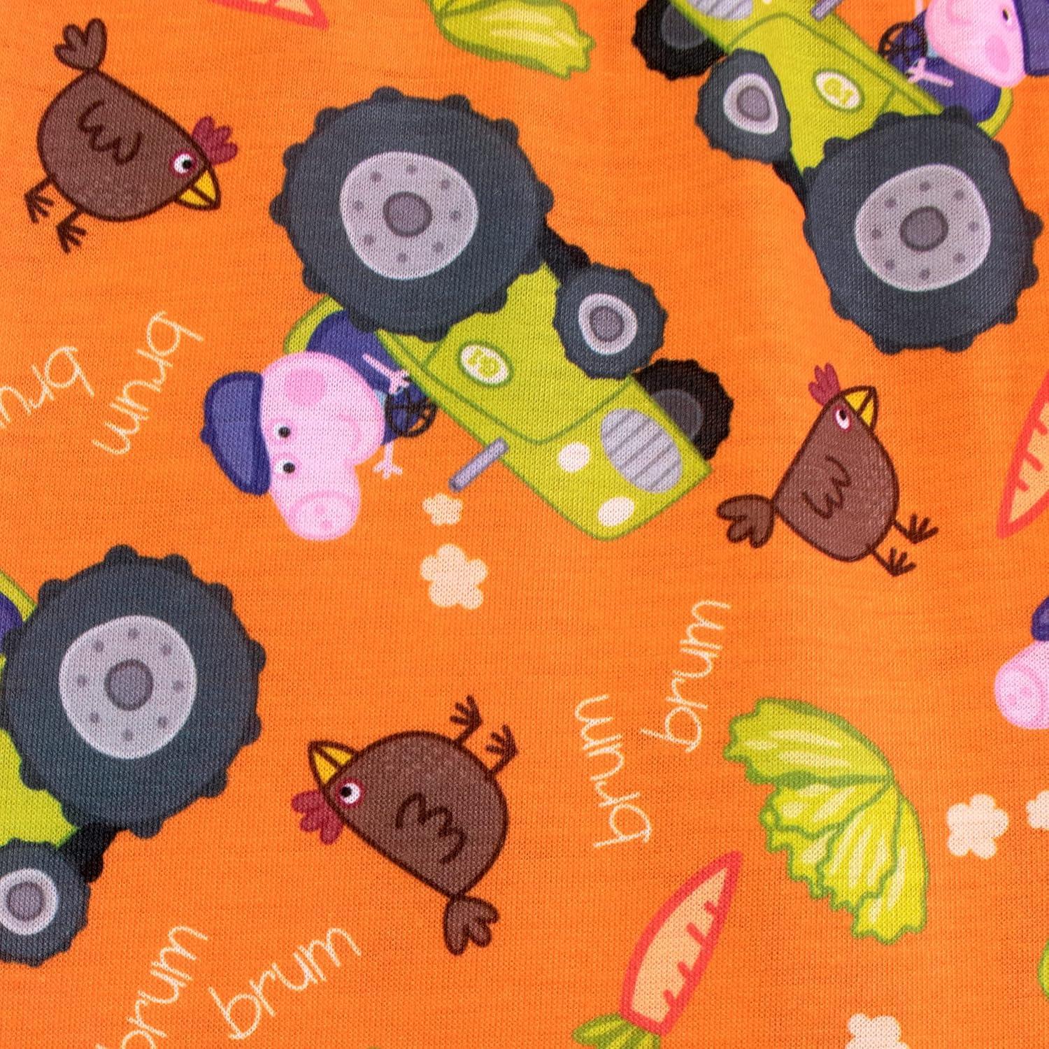 Pijamas George Pig para niños con tractor naranja 5 años