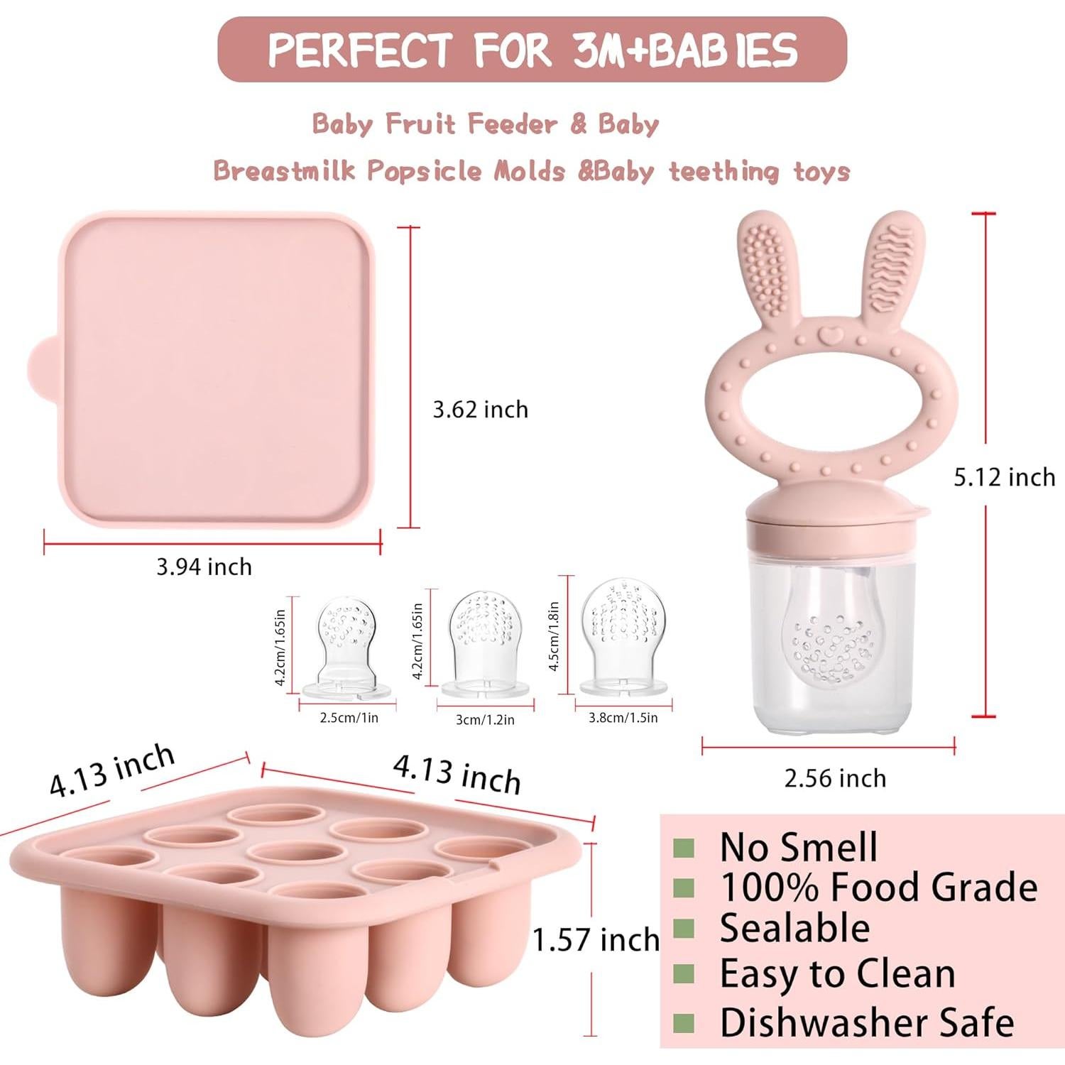 Moldes de Popsicle de Leche Materna WAJIAYON para Bebés - 4 Piezas