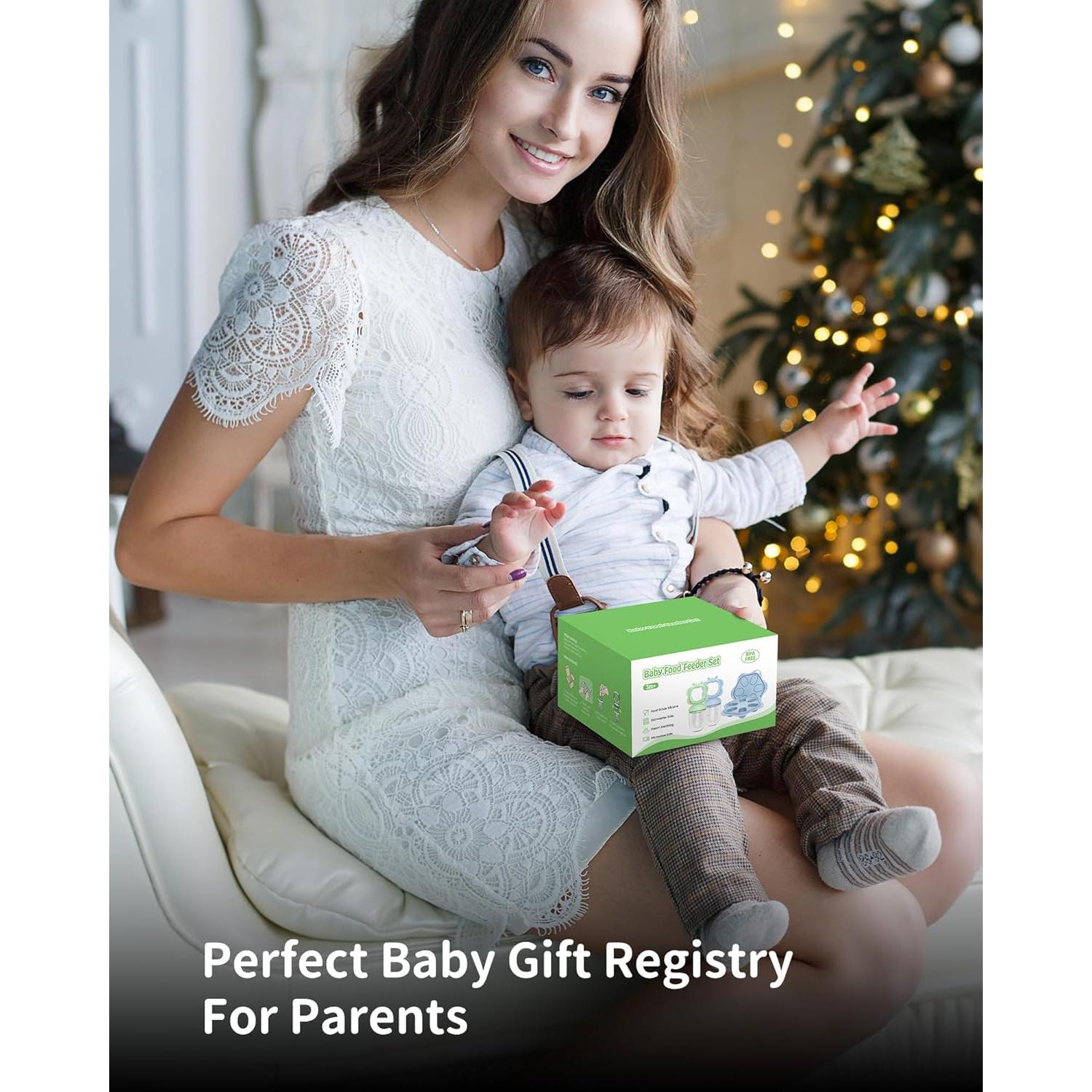 Alimentador de Frutas de Silicona Bebés 2 Piezas Azul