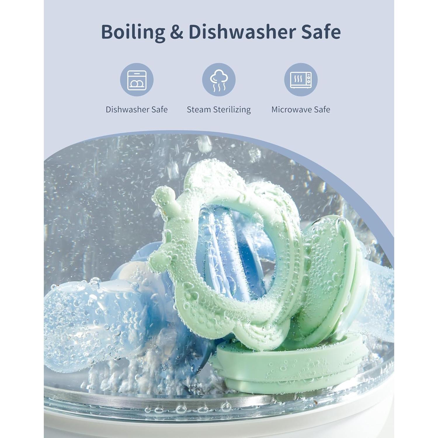 Alimentador de Frutas de Silicona Bebés 2 Piezas Azul