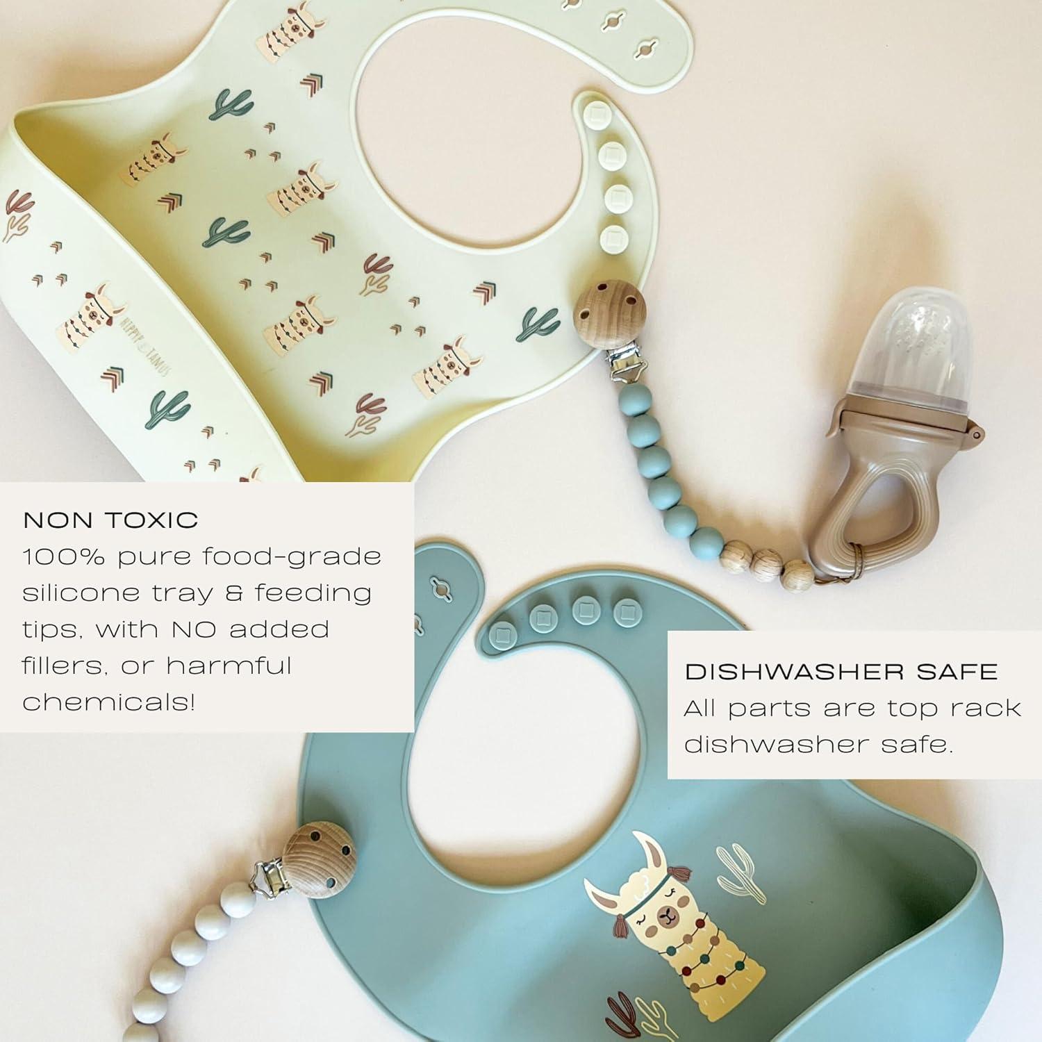 Alimentador de Comida para Bebés Hippypotamus + Bandeja Silicona