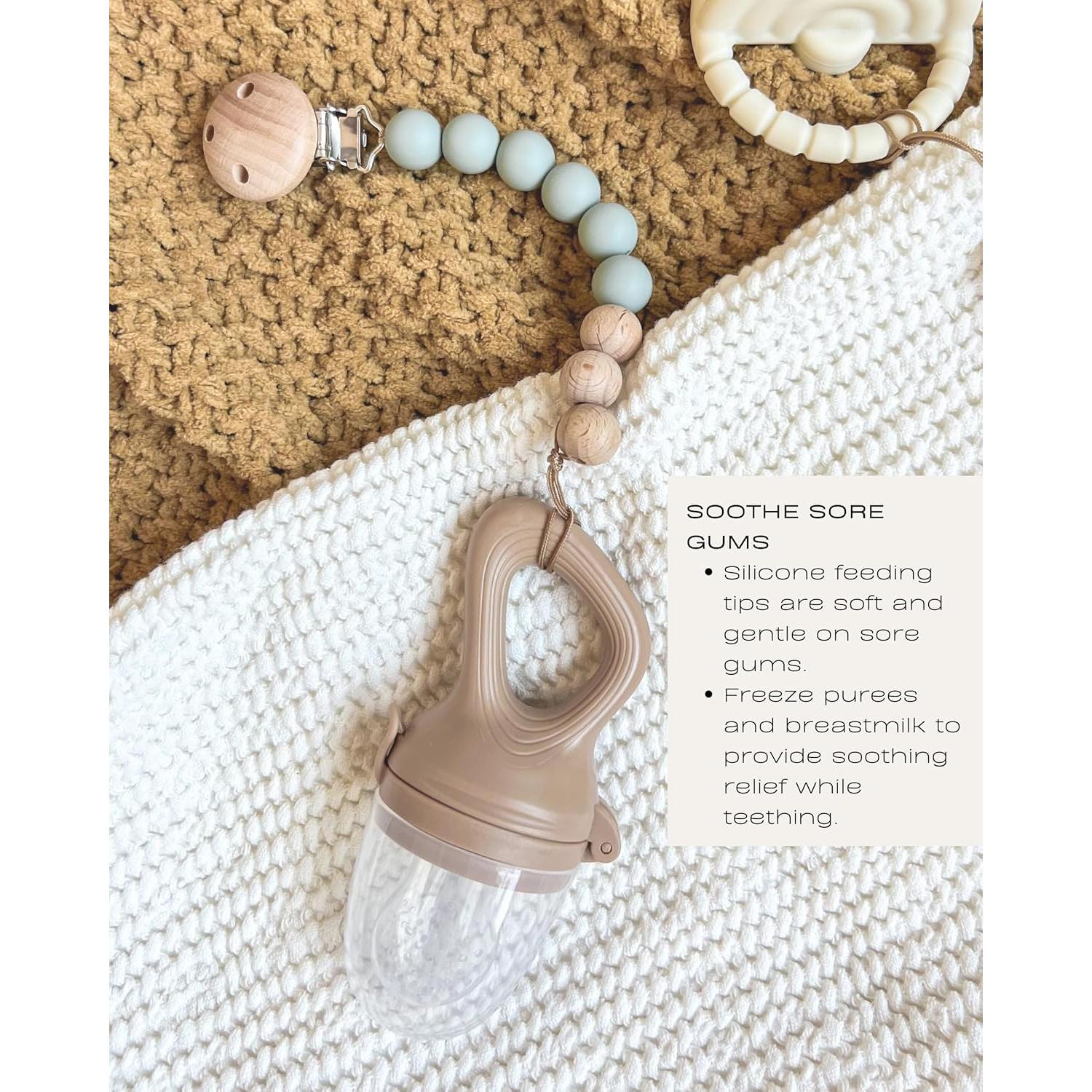 Alimentador de Comida para Bebés Hippypotamus + Bandeja Silicona