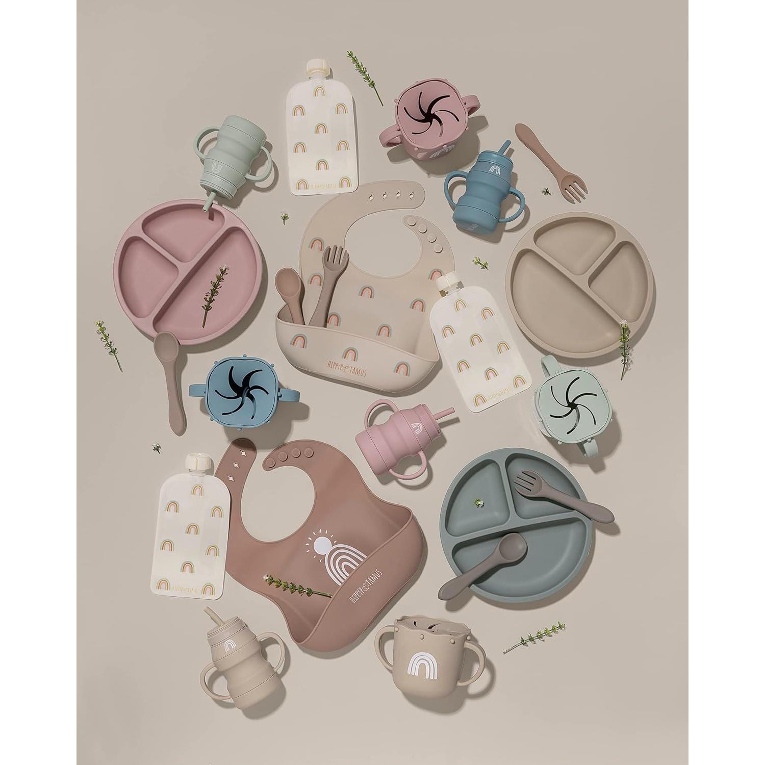 Alimentador de Comida para Bebés Hippypotamus + Bandeja Silicona