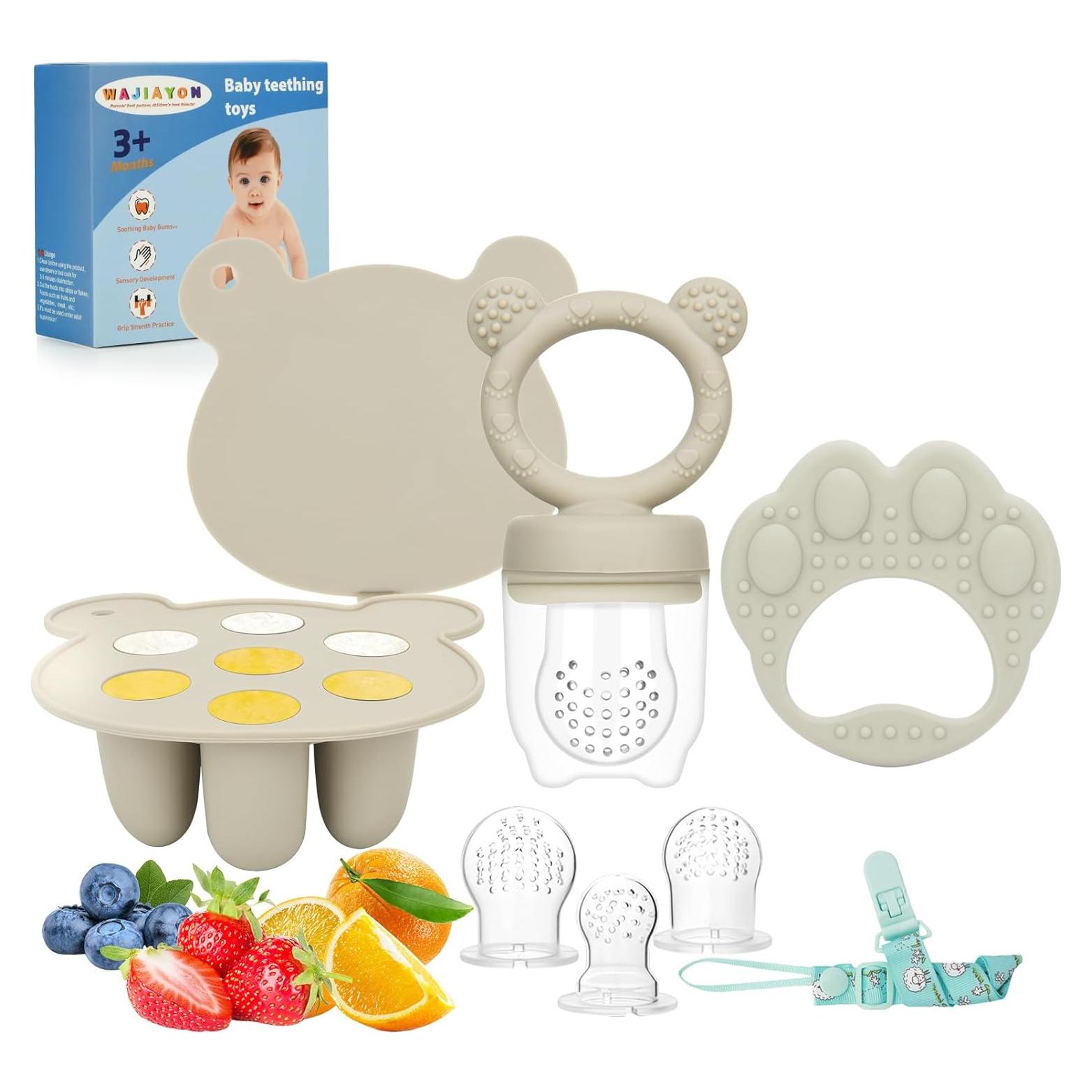 Moldes de Popsicle de Leche Materna y Alimentador de Frutas WAJIAYON