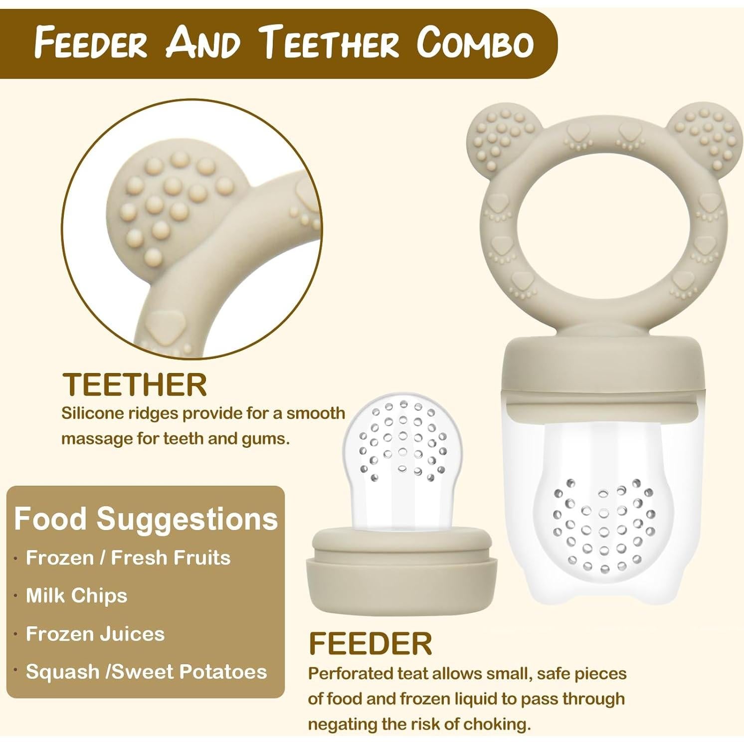 Moldes de Popsicle de Leche Materna y Alimentador de Frutas WAJIAYON