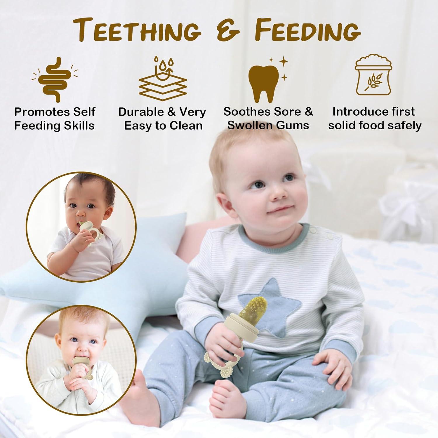 Moldes de Popsicle de Leche Materna y Alimentador de Frutas WAJIAYON