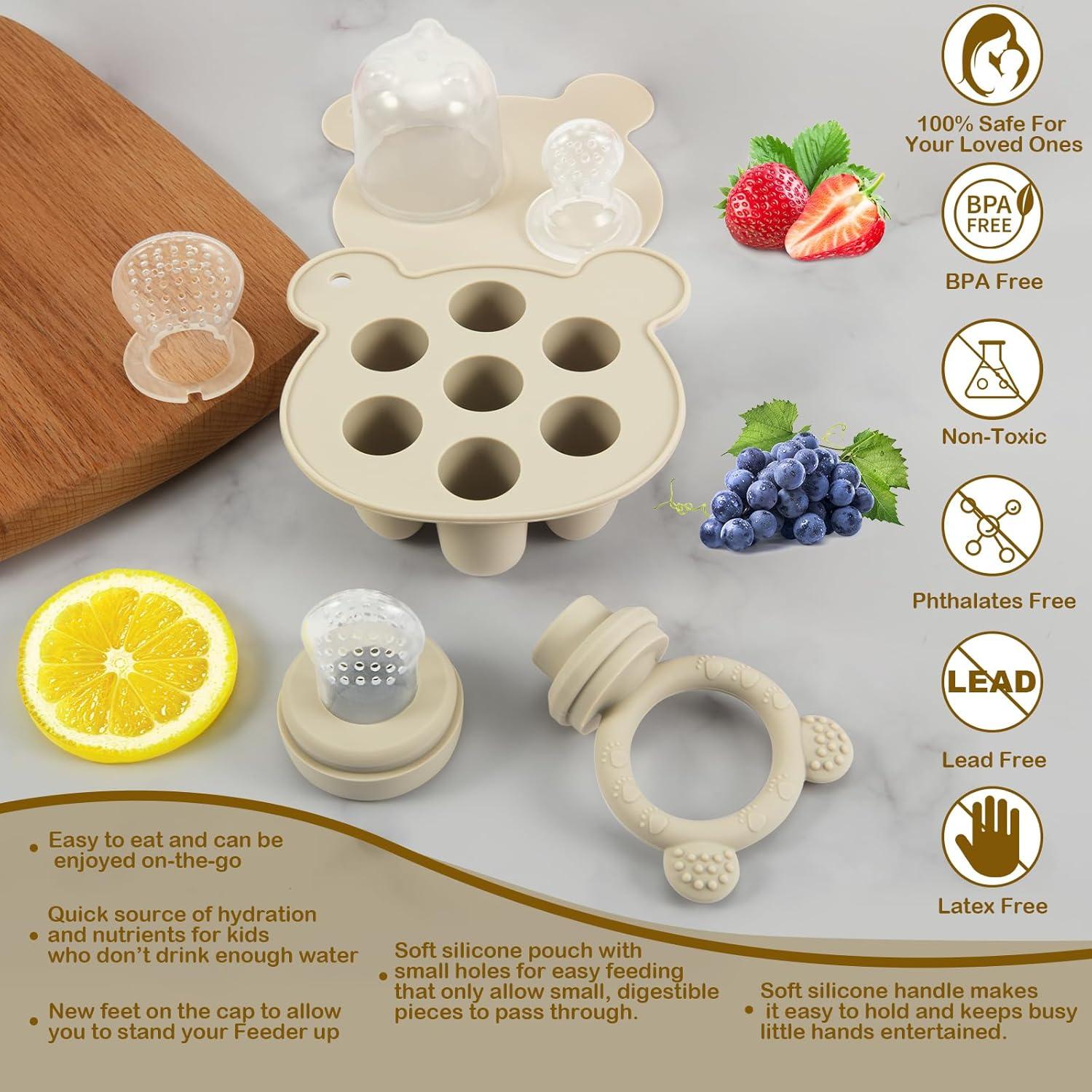 Moldes de Popsicle de Leche Materna y Alimentador de Frutas WAJIAYON