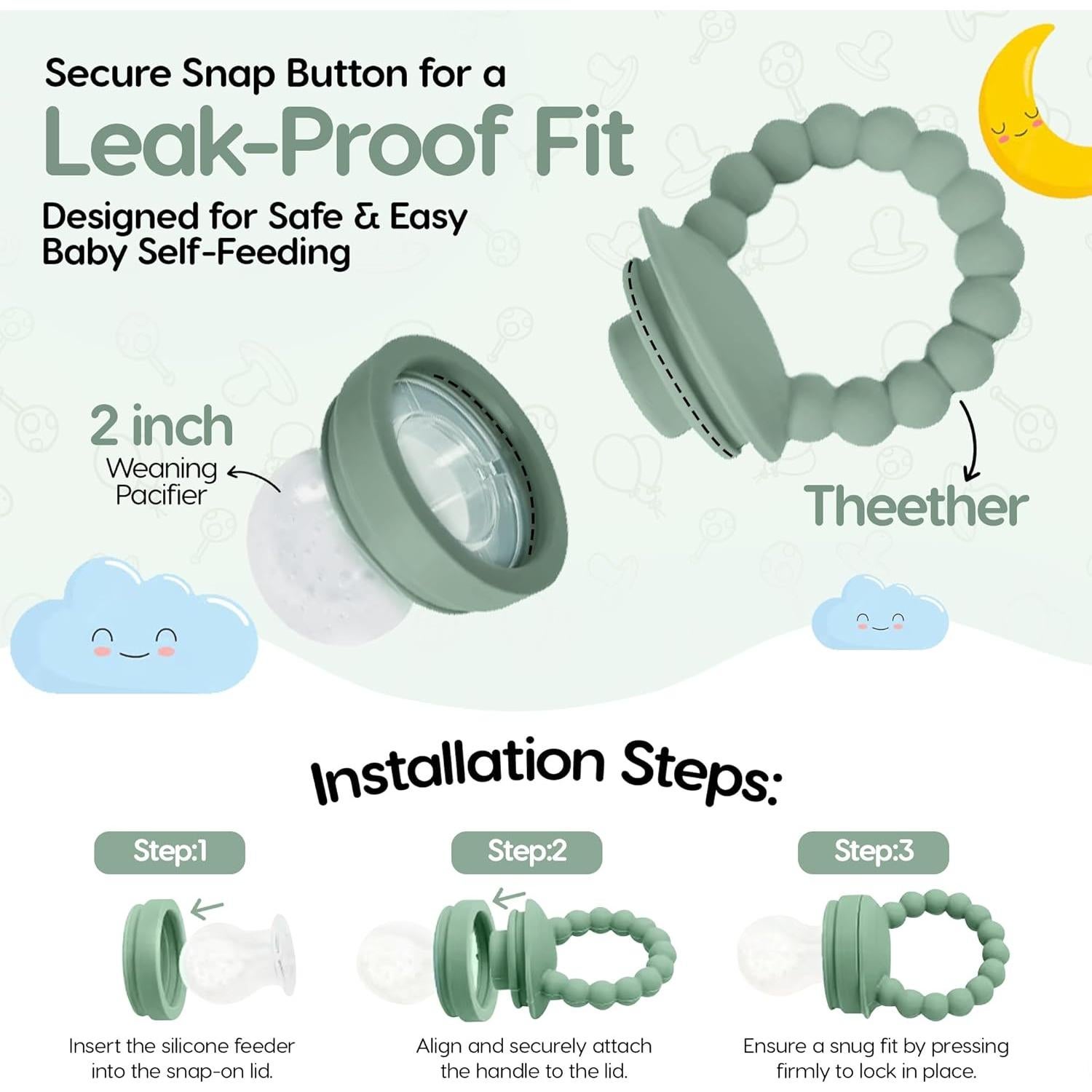 Chupete Alimentador O'doe para Bebés con 3 Tetinas - Libre de BPA