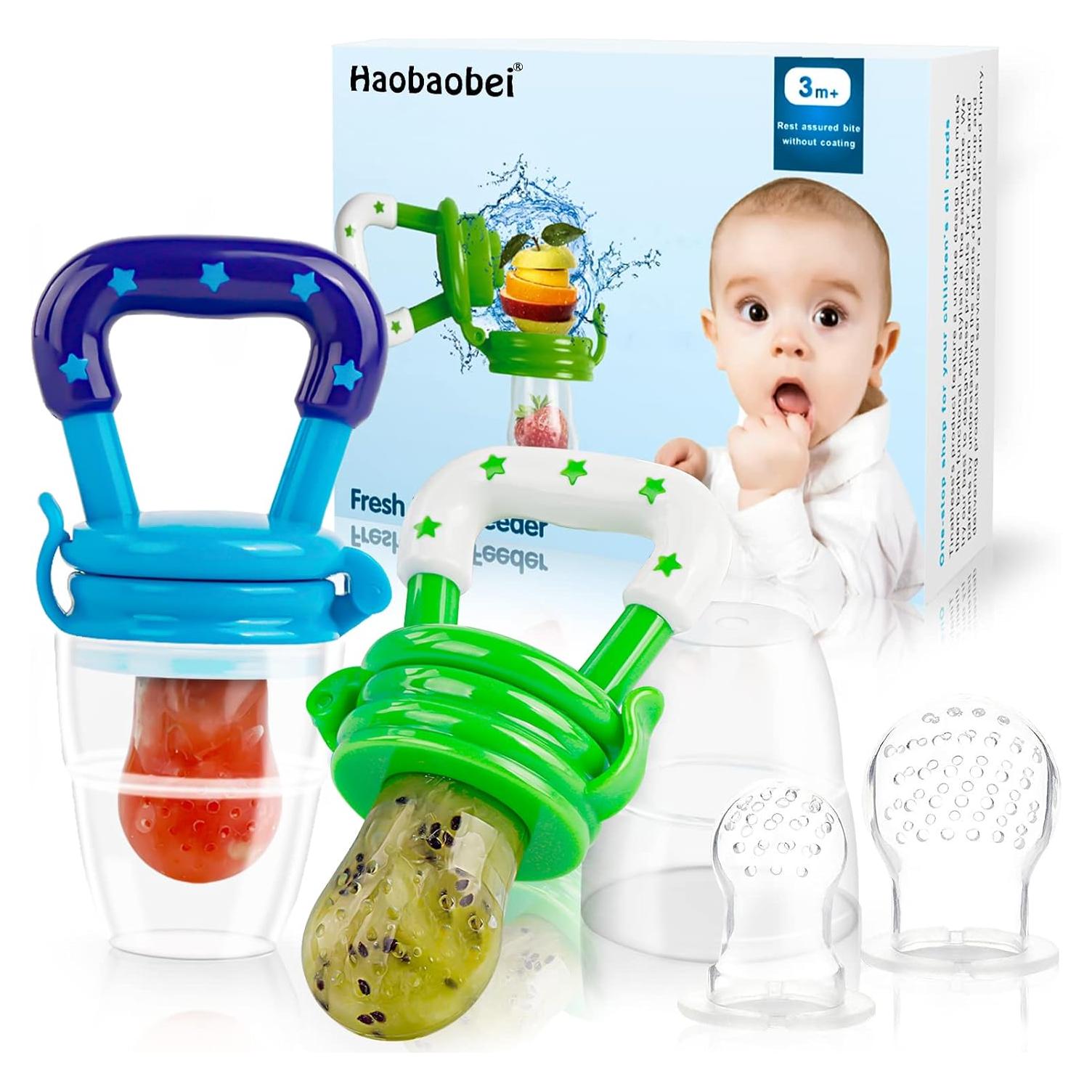 Extractor de Comida para Bebés HAOBAOBEI - 2 Piezas Silicona