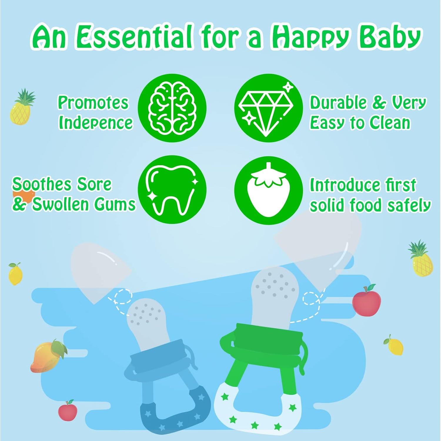 Extractor de Comida para Bebés HAOBAOBEI - 2 Piezas Silicona