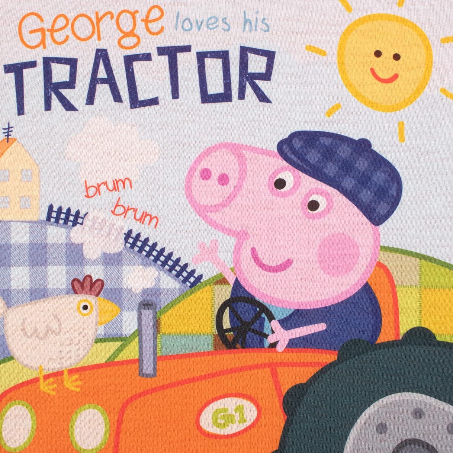 Pijamas George Pig para niños con tractor naranja 2 años