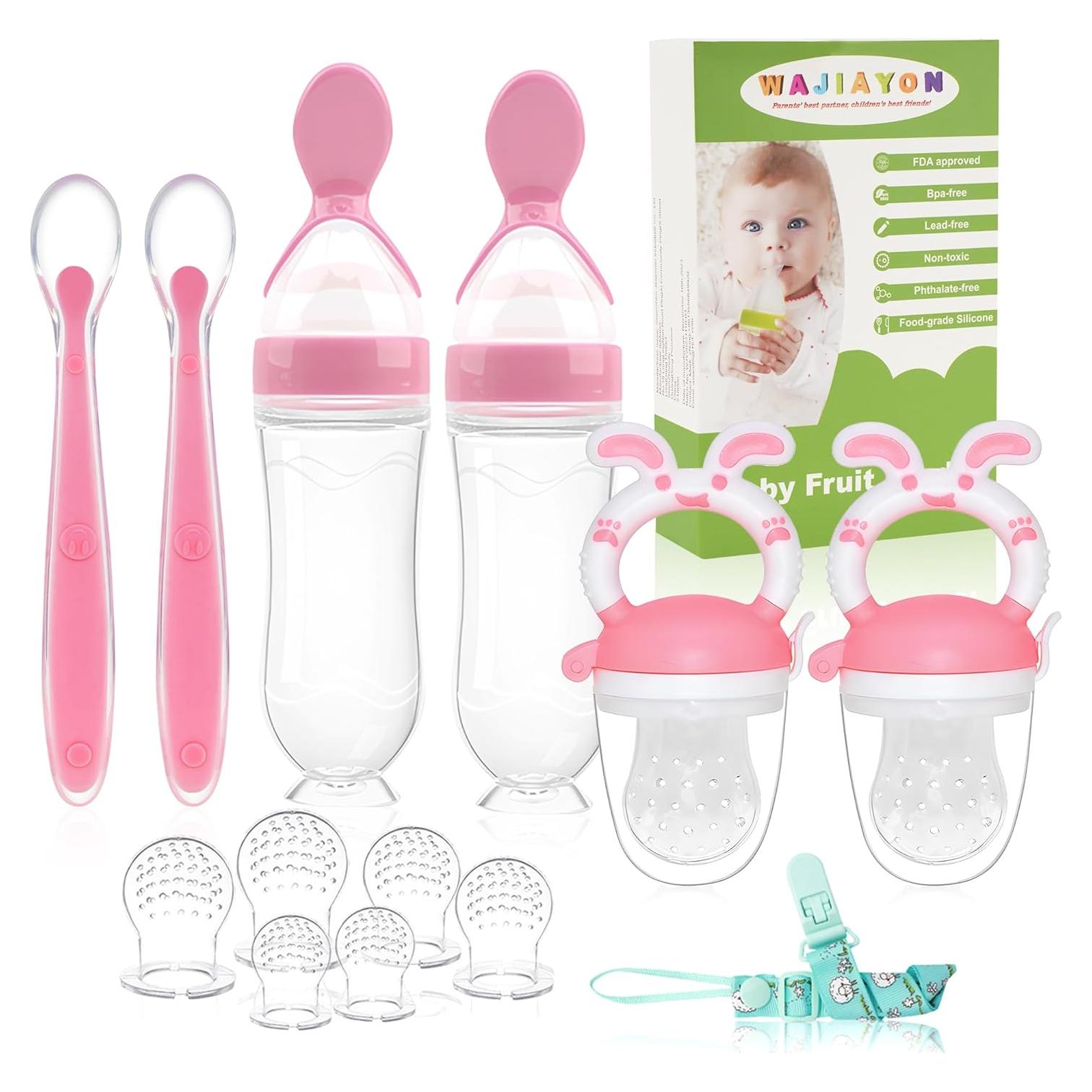 Chupete de Alimentación WAJIAYON para Bebés - 6 Piezas Rosa