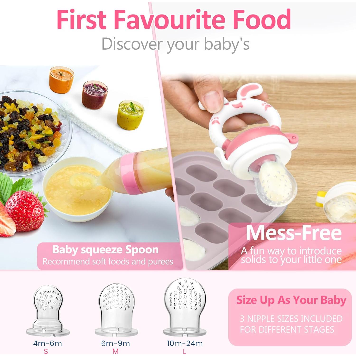 Chupete de Alimentación WAJIAYON para Bebés - 6 Piezas Rosa