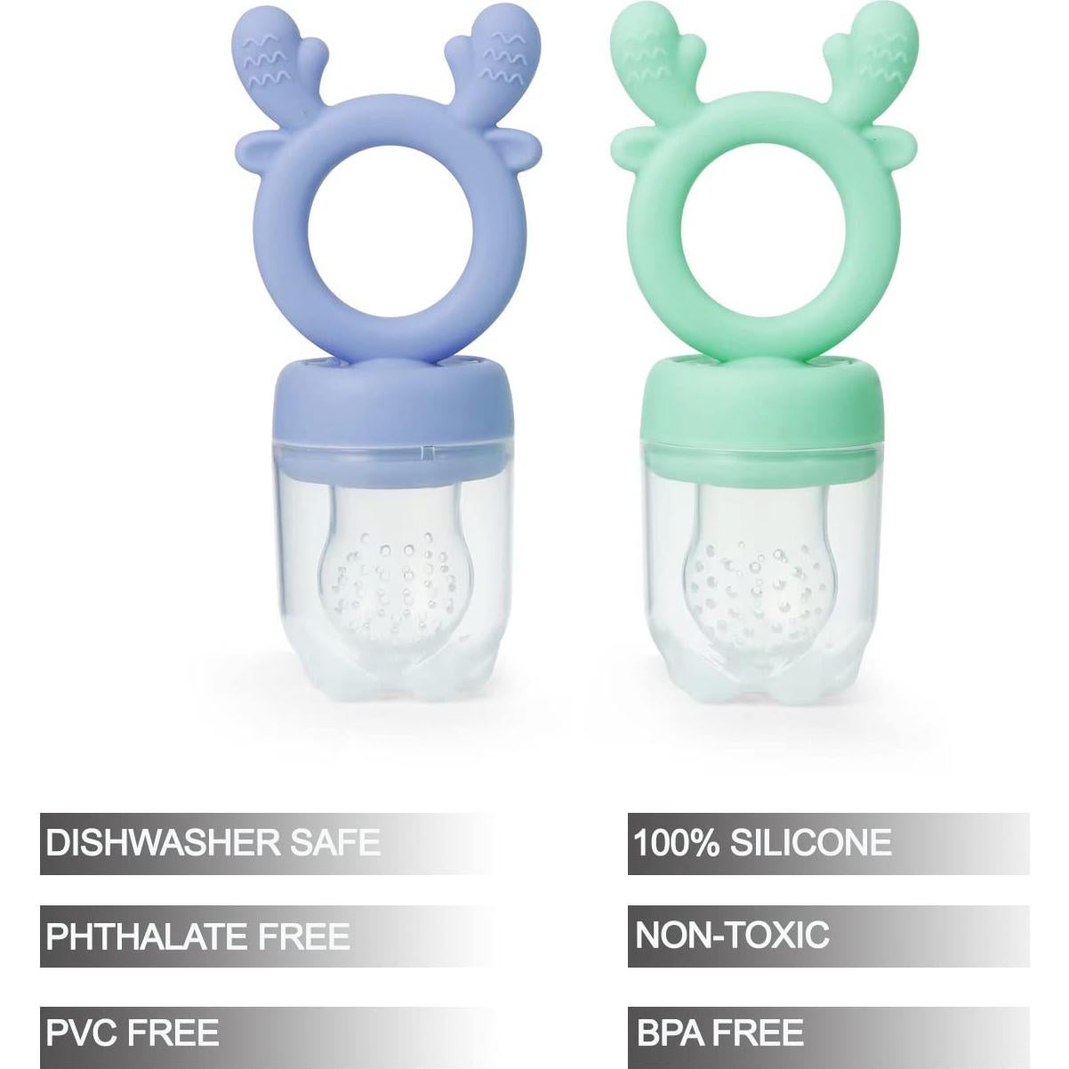 Alimentador de Frutas para Bebés PandaEar - 2 Piezas Silicona