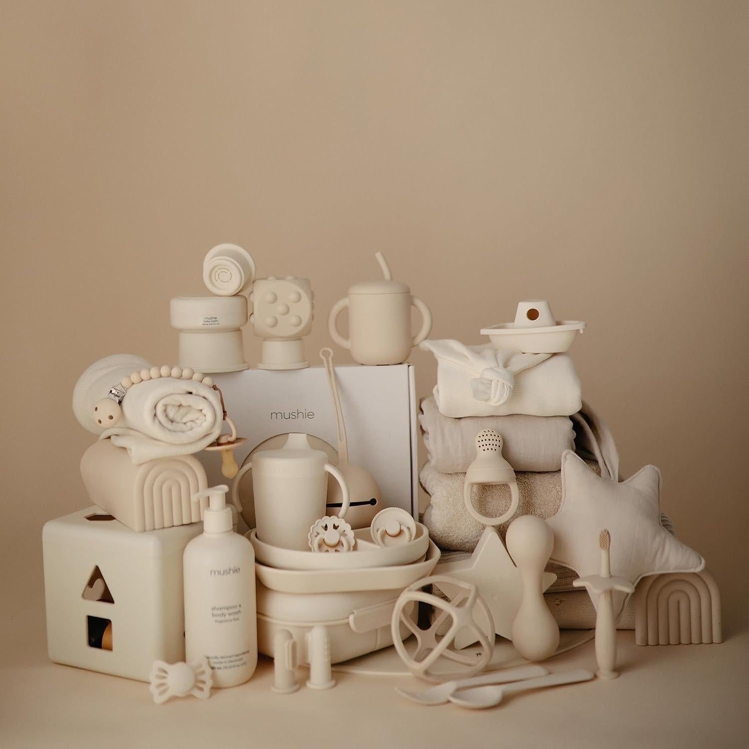 Chupete de Alimentación de Silicona Mushie para Bebés 6+ Meses