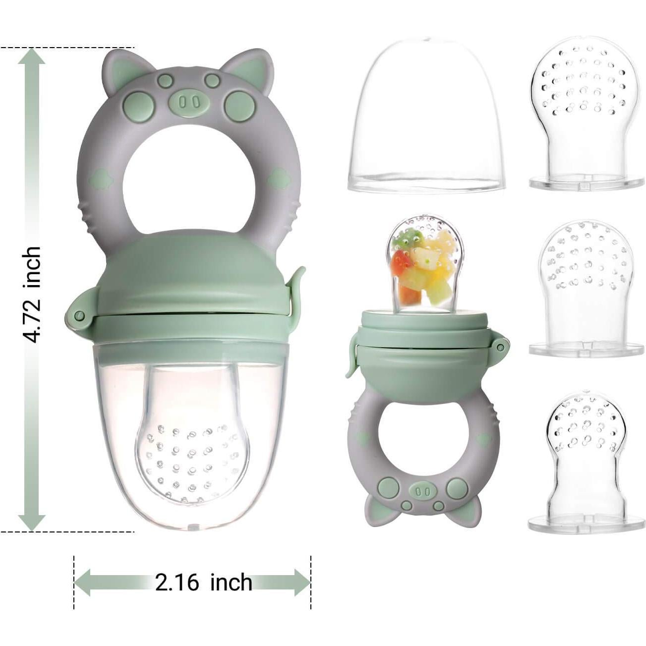 Chupete de Alimentación de Frutas Jochebed - Silicona 100% - 6 Piezas