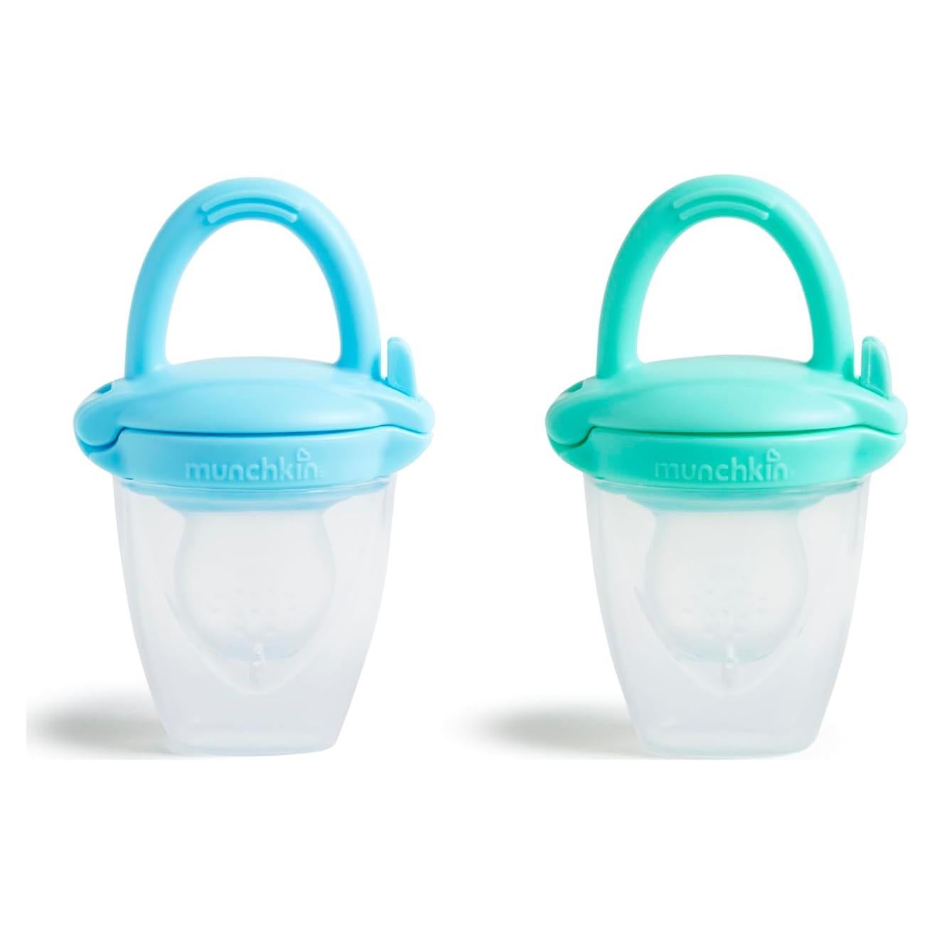 Alimentador de Silicona Munchkin para Bebés - 2 Piezas Azul/Menta