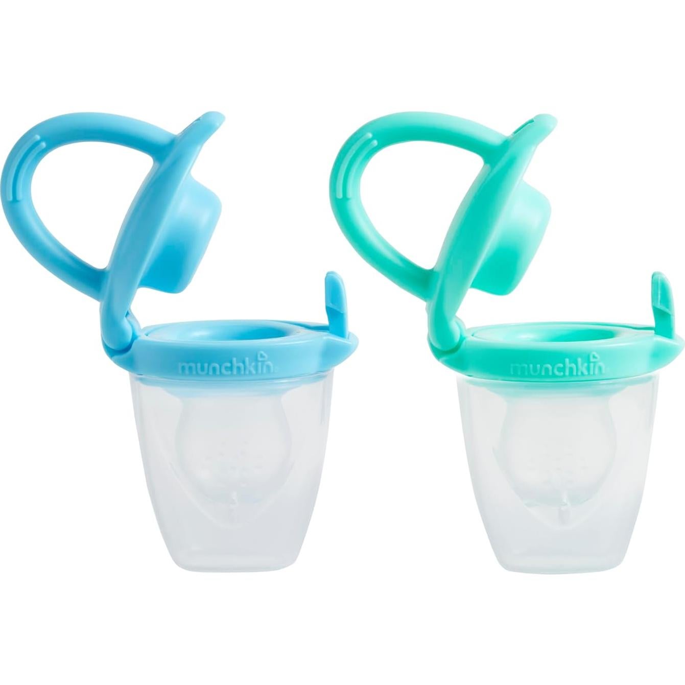 Alimentador de Silicona Munchkin para Bebés - 2 Piezas Azul/Menta