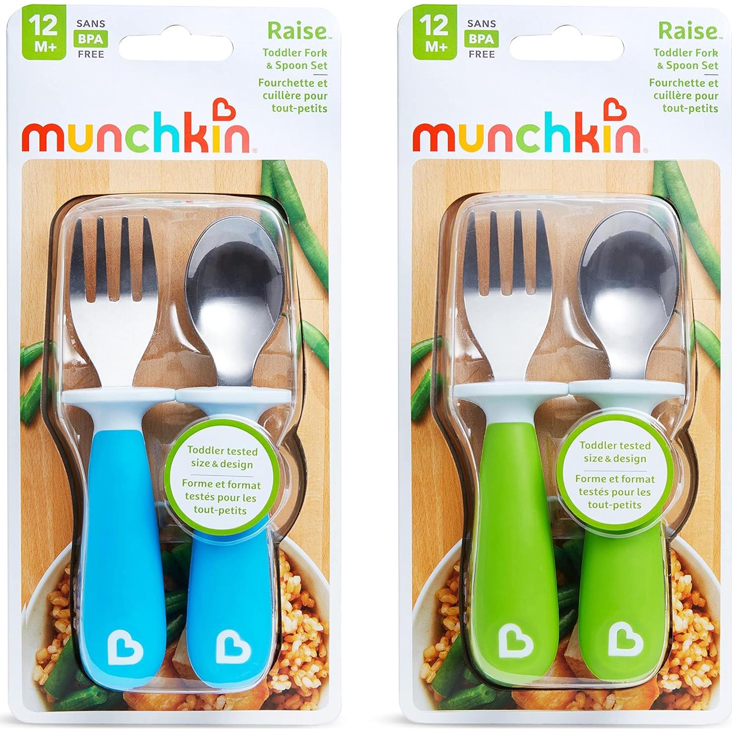 Juego de Utensilios para Niños Munchkin Raise 4 Piezas Azul/Verde