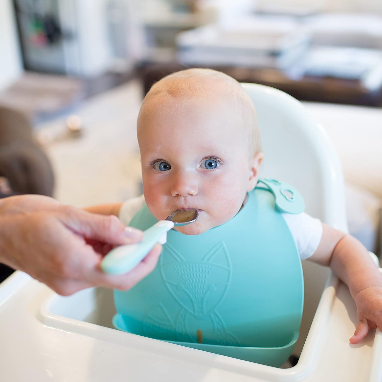 Juego de Cuchara y Tenedor para Bebés Dr. Brown's Teal 12m+