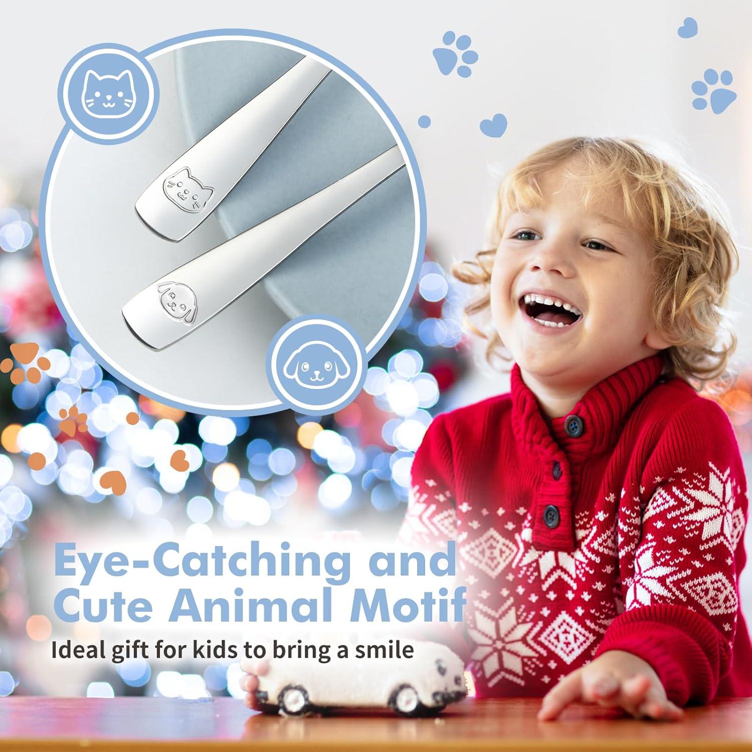 Set de Cubiertos para Niños DRKIO - 6 Piezas Acero Inoxidable