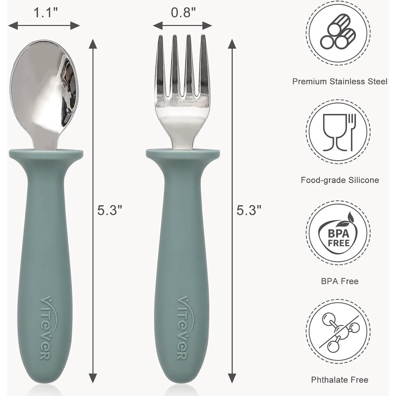 Set de Cubiertos para Niños VITEVER 6 Piezas Acero Inoxidable