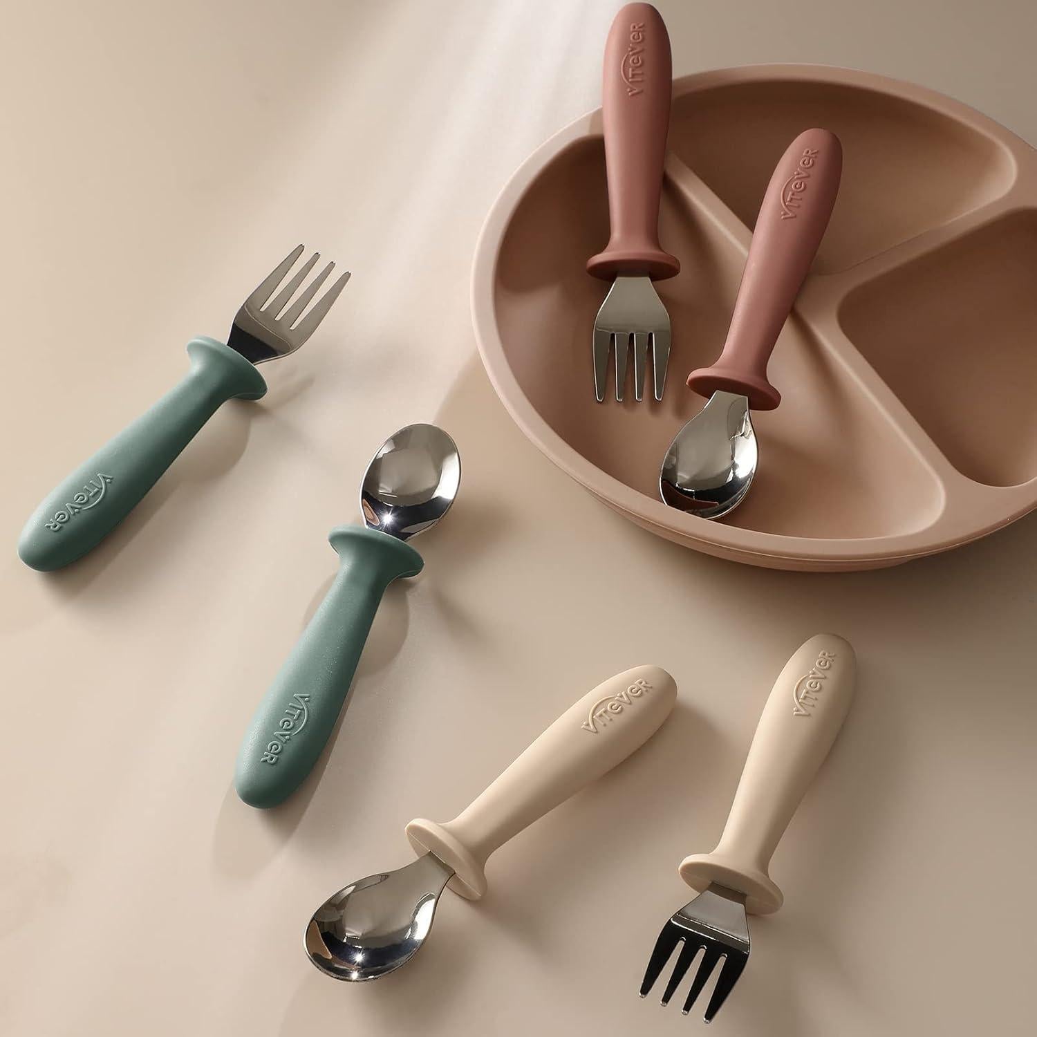 Set de Cubiertos para Niños VITEVER 6 Piezas Acero Inoxidable