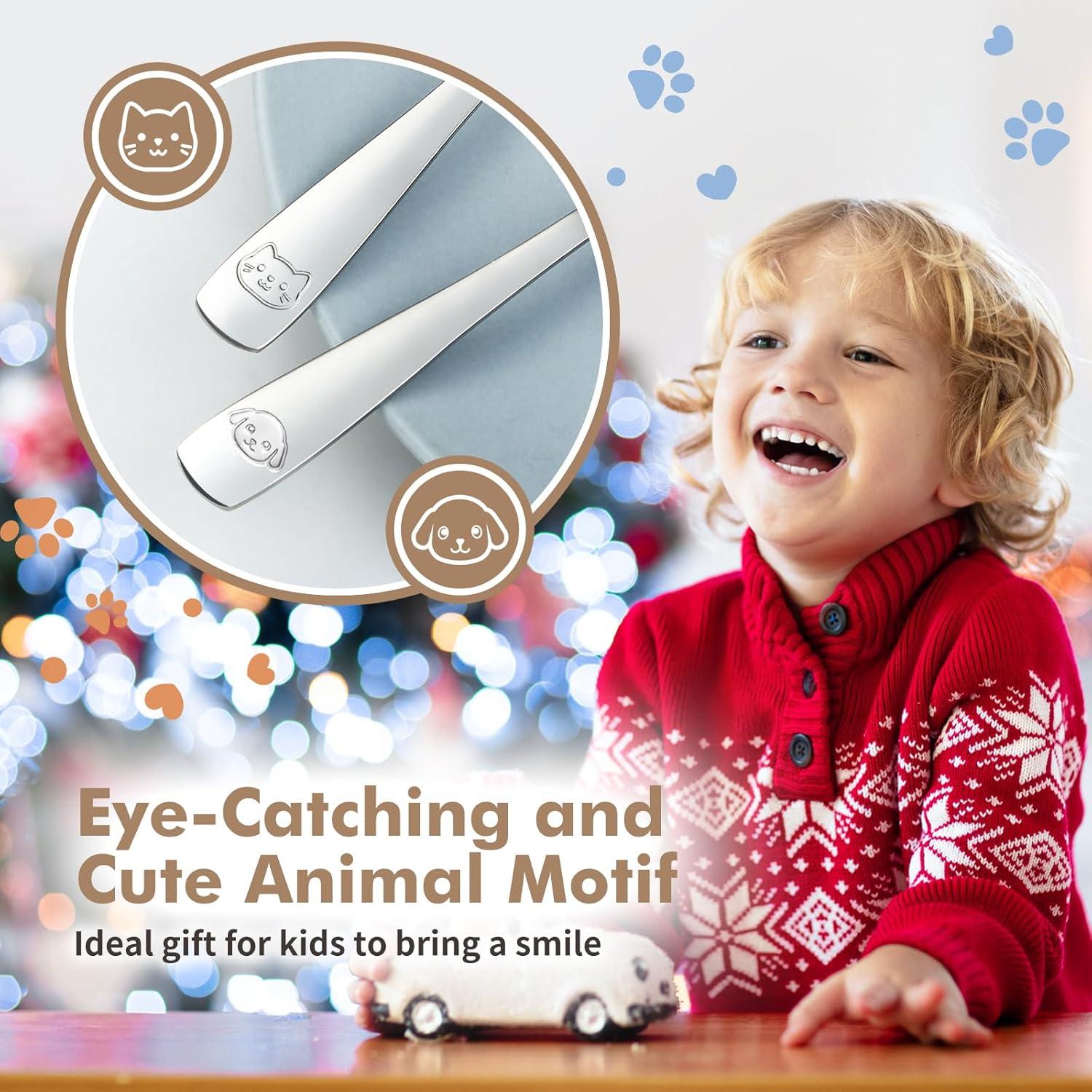 Set de Cubiertos para Niños DRKIO - 12 Piezas Acero Inoxidable