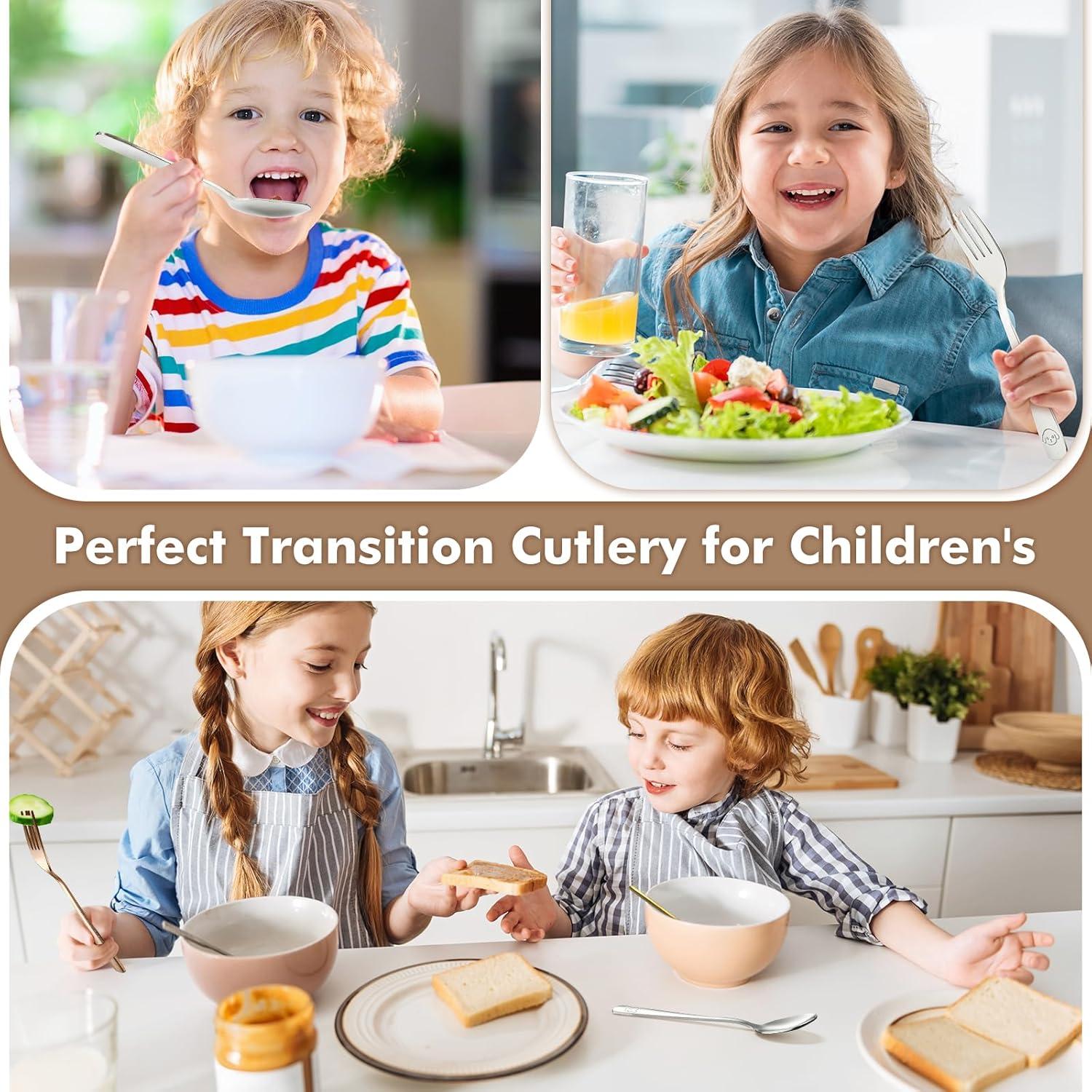 Set de Cubiertos para Niños DRKIO - 12 Piezas Acero Inoxidable