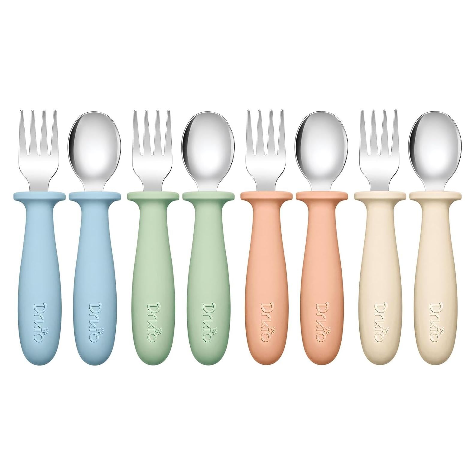 Set de Utensilios para Niños DRKIO 8 Piezas Acero Inoxidable